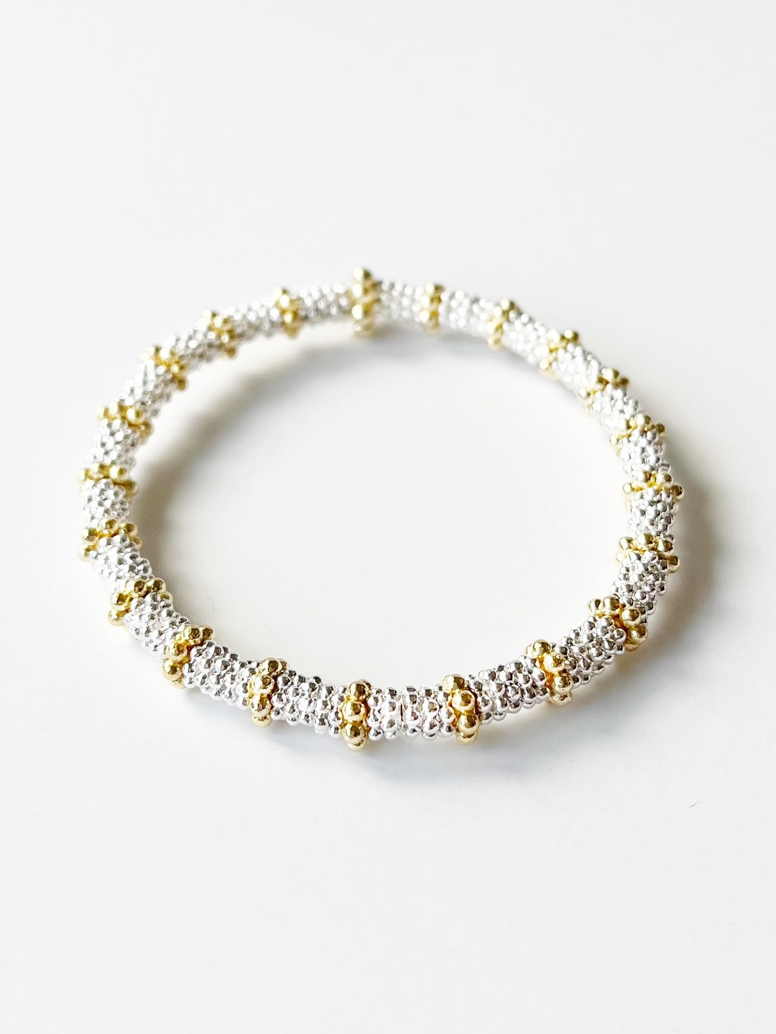 Silver bead bracelet 