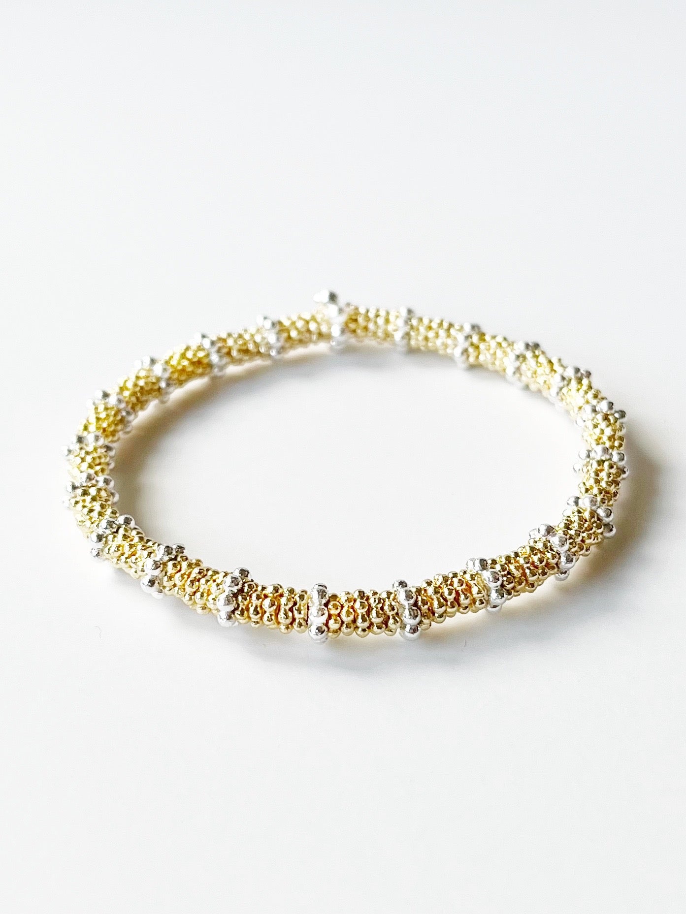 Gold bead bracelet