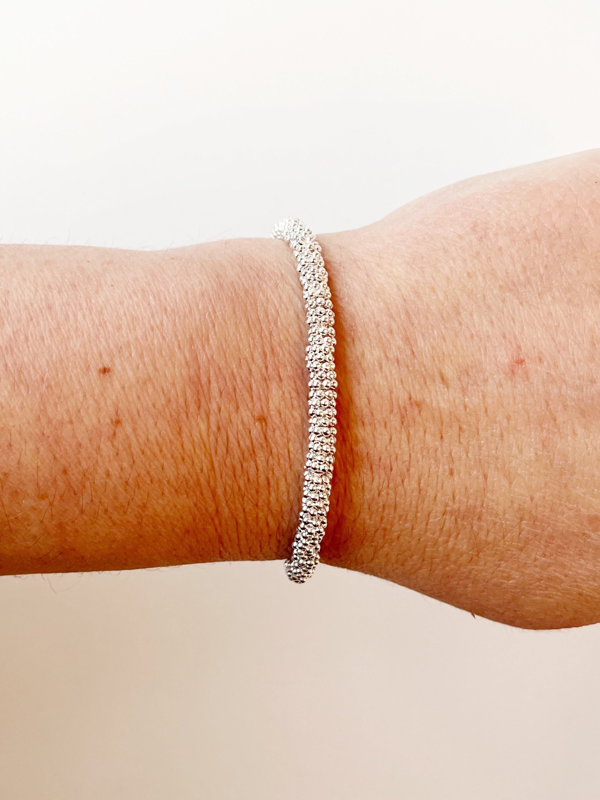 silver stacking bracelet