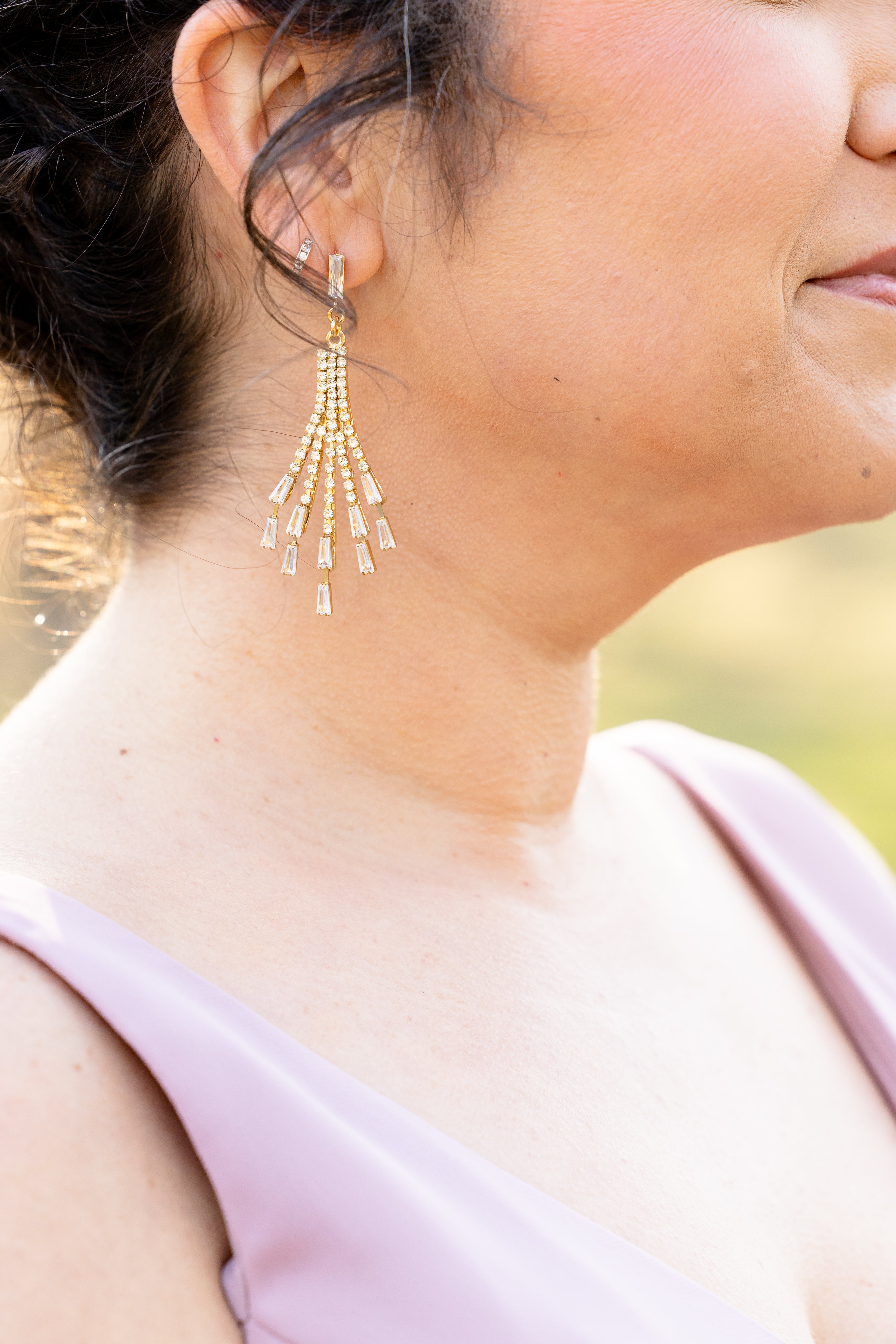 long statement earrings