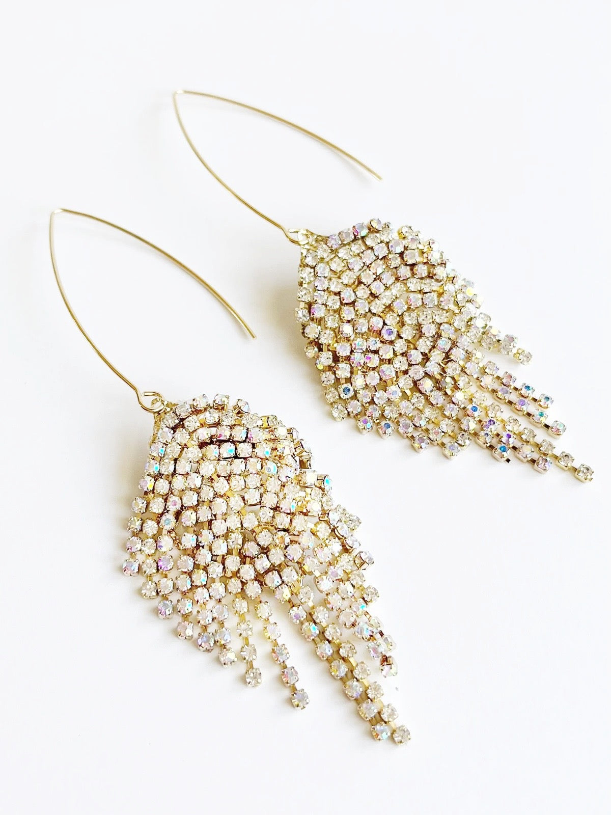 Crystal threader earrings