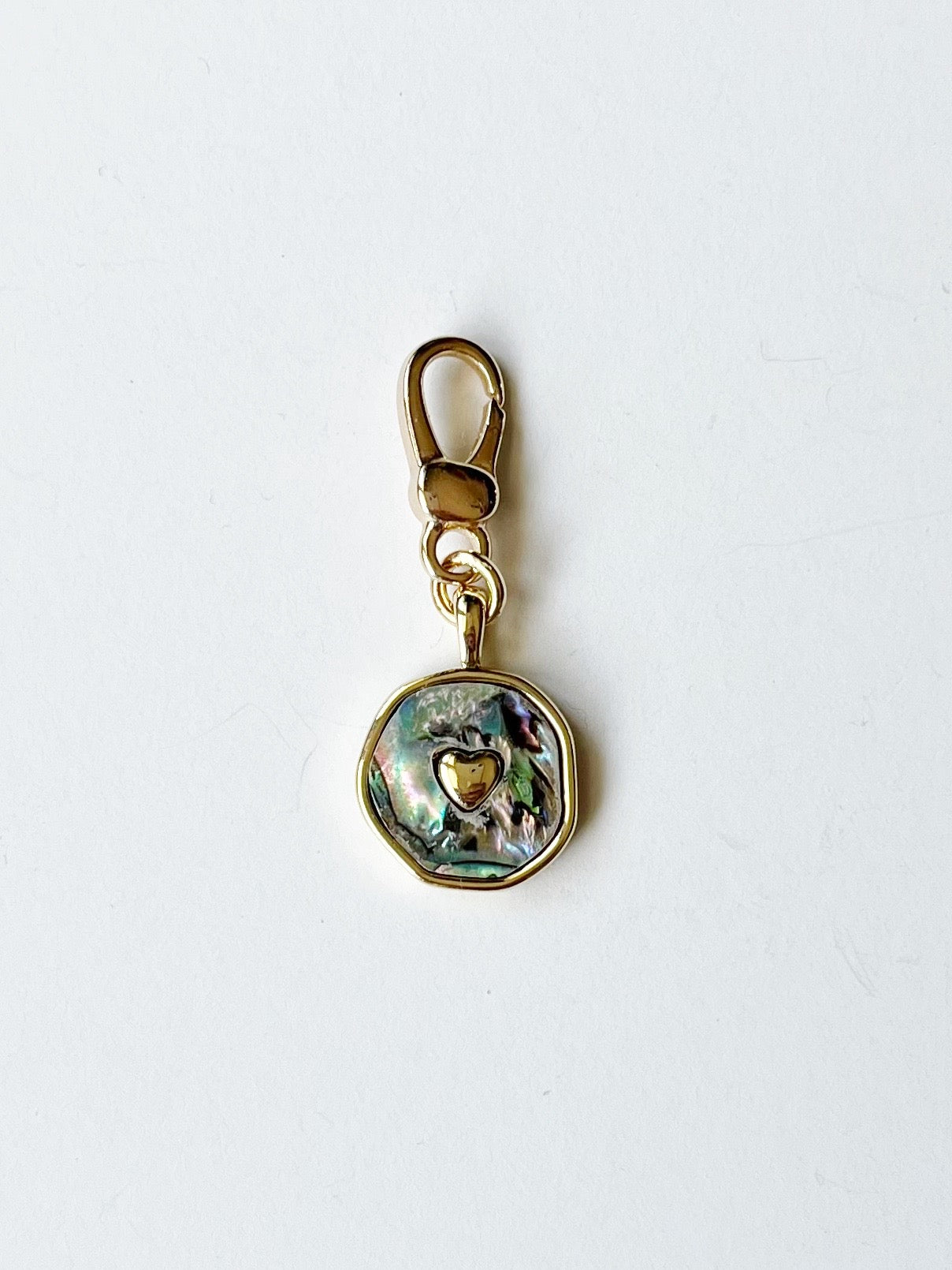 abalone heart charm
