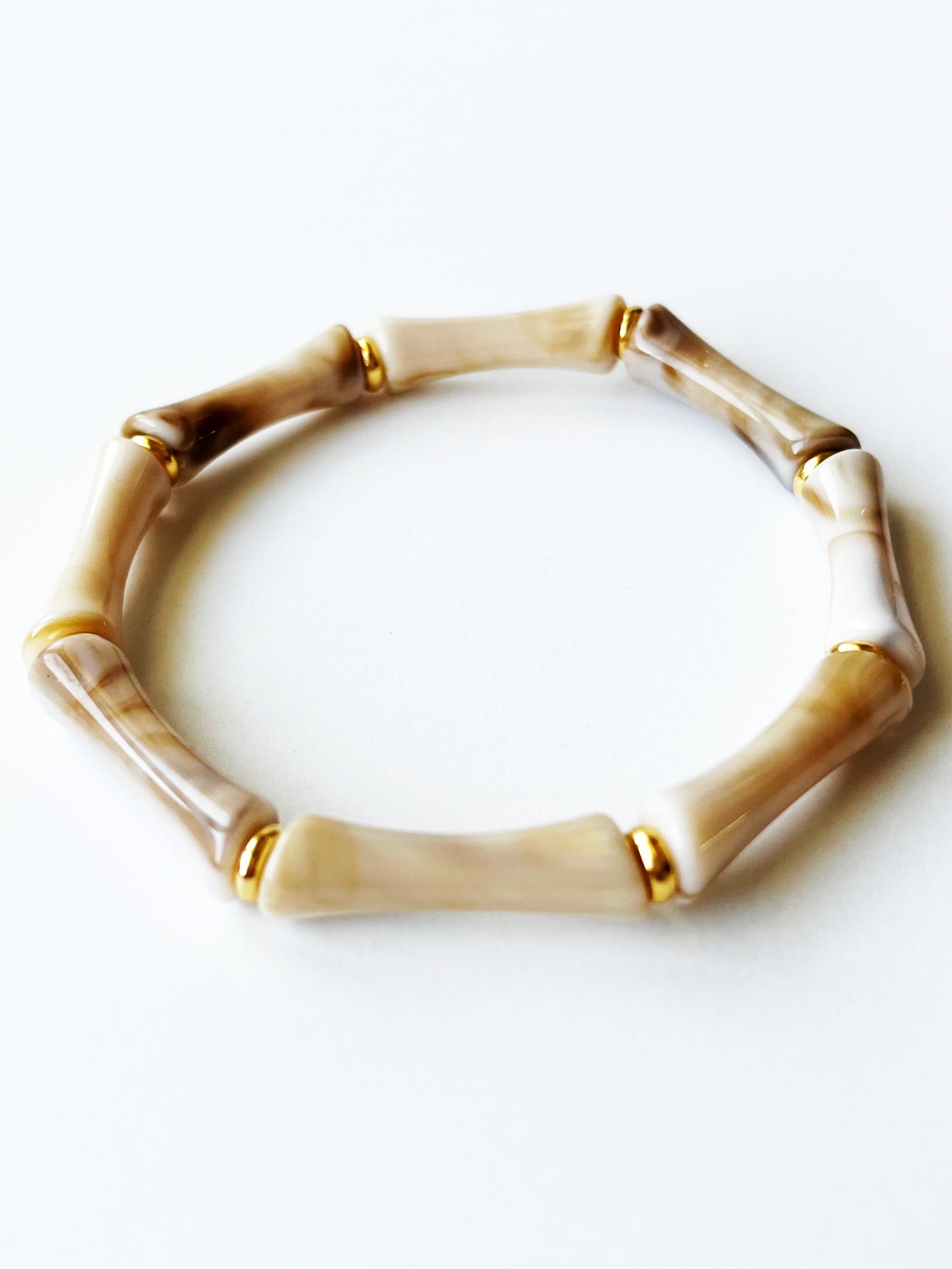 beige acrylic bangle bracelet
