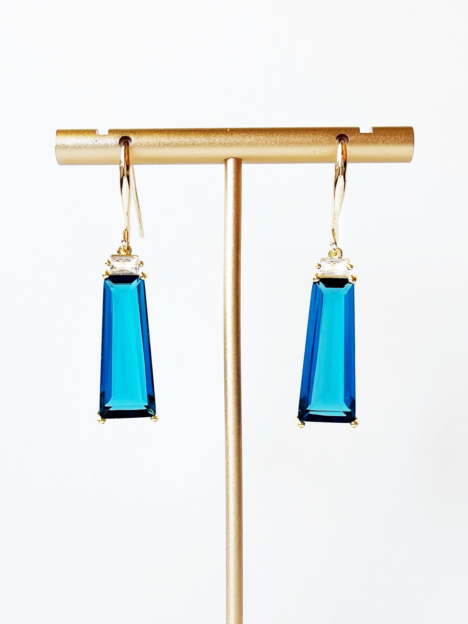 blue pendant earrings