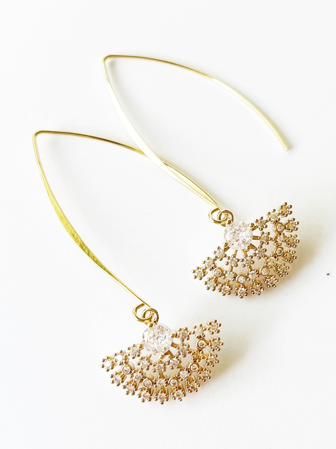 crystal art deco earrings
