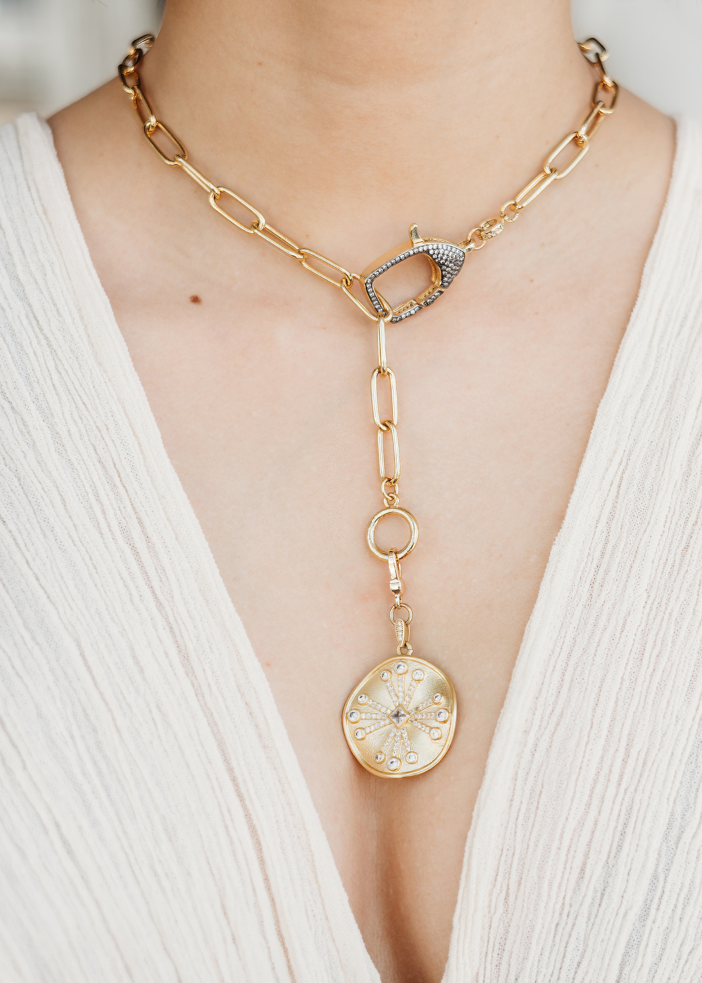gold charm necklace