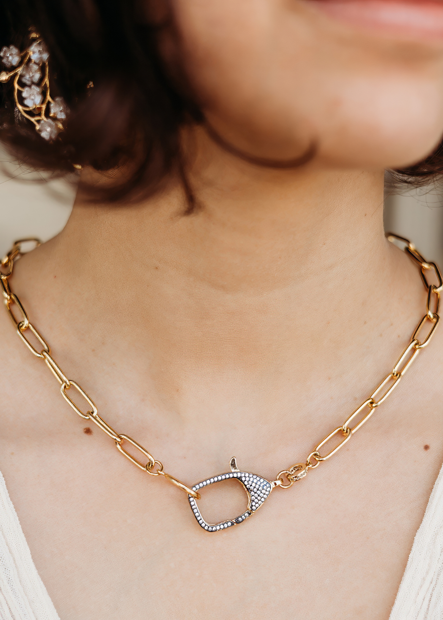gold statement necklace