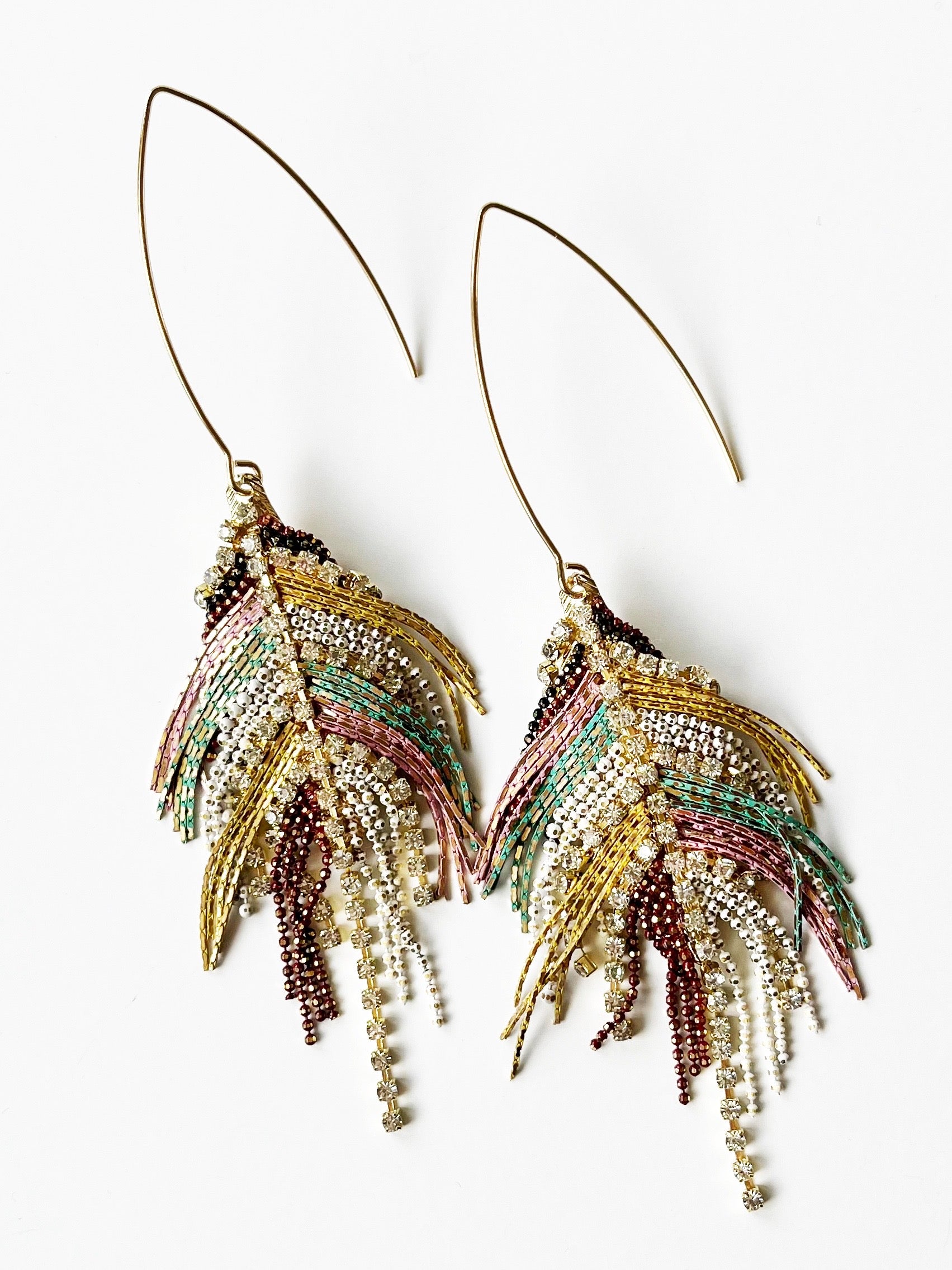 large threader boho earrings