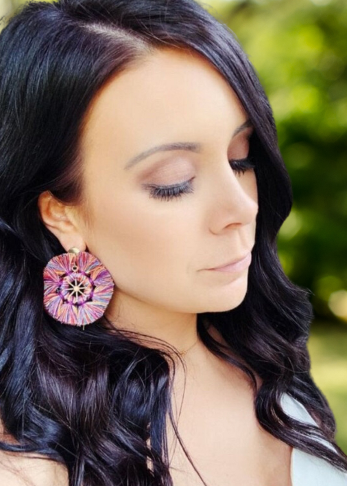 Rainbow statement earrings deals