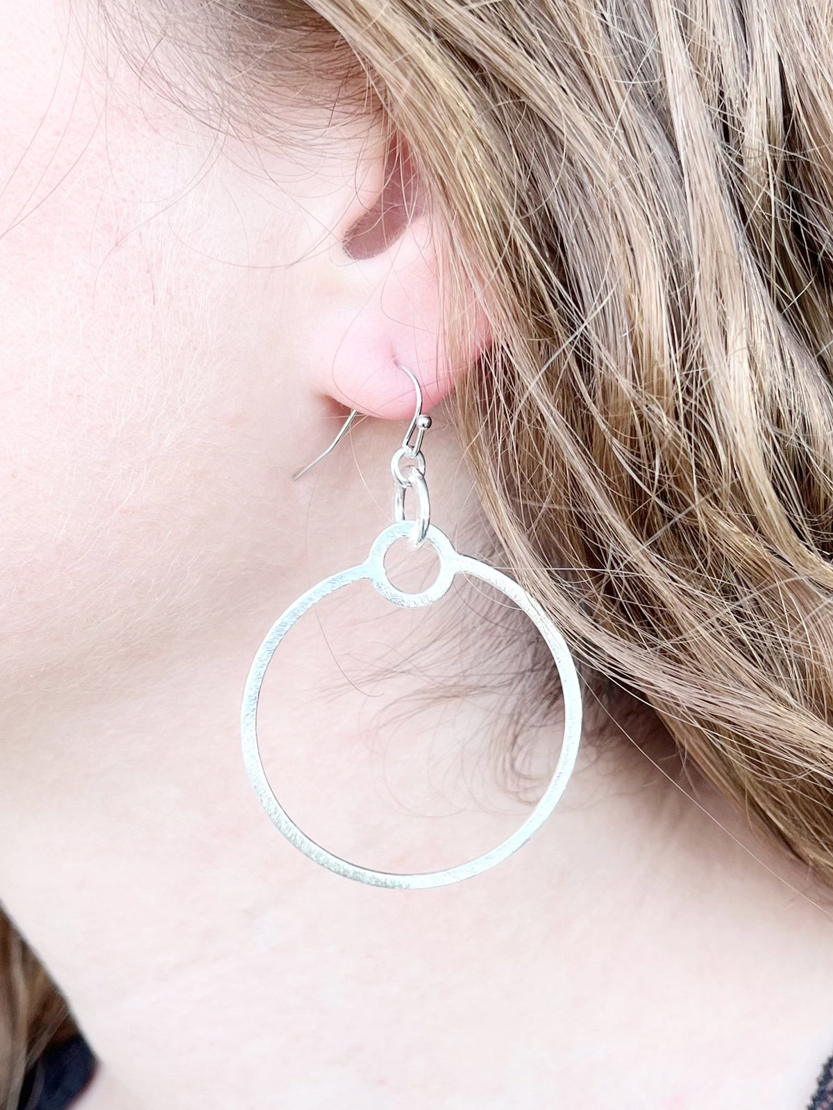 silver hoop earrings