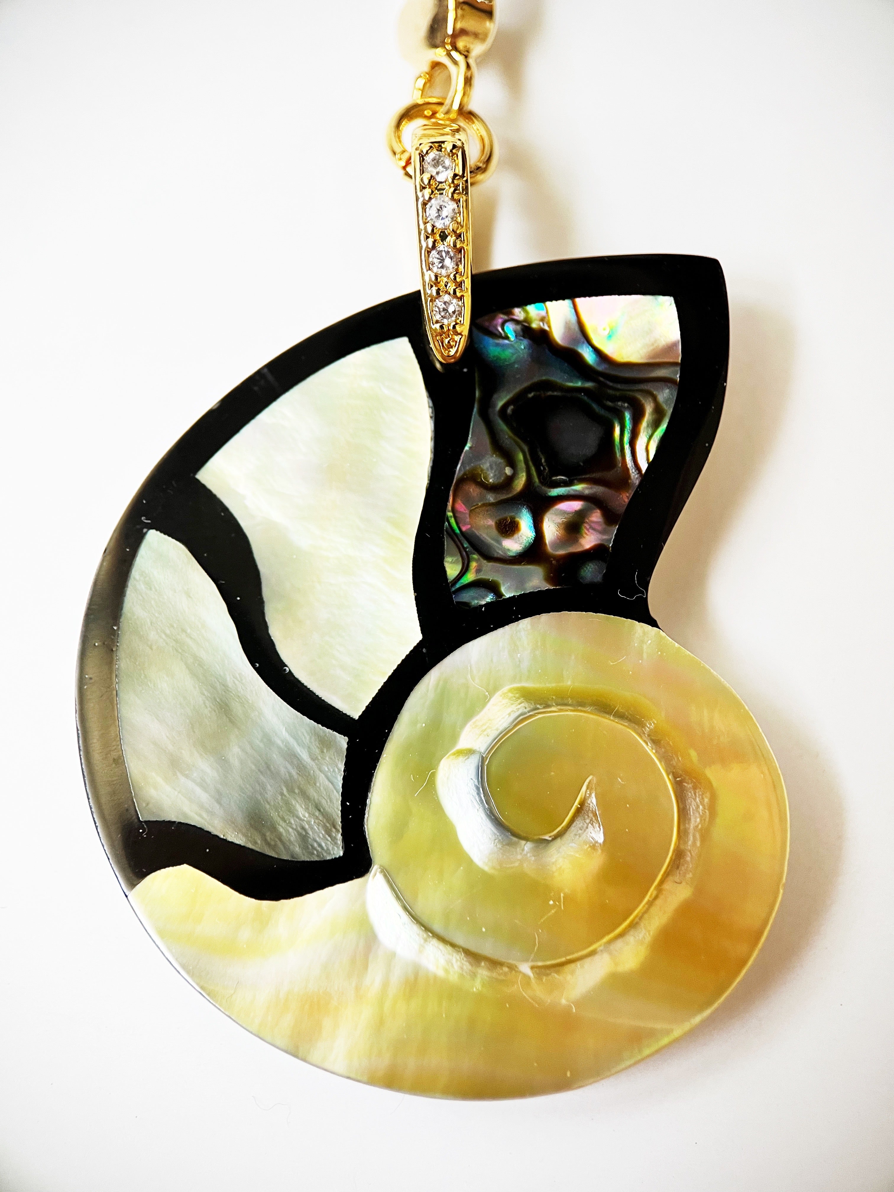 spiral shell charm