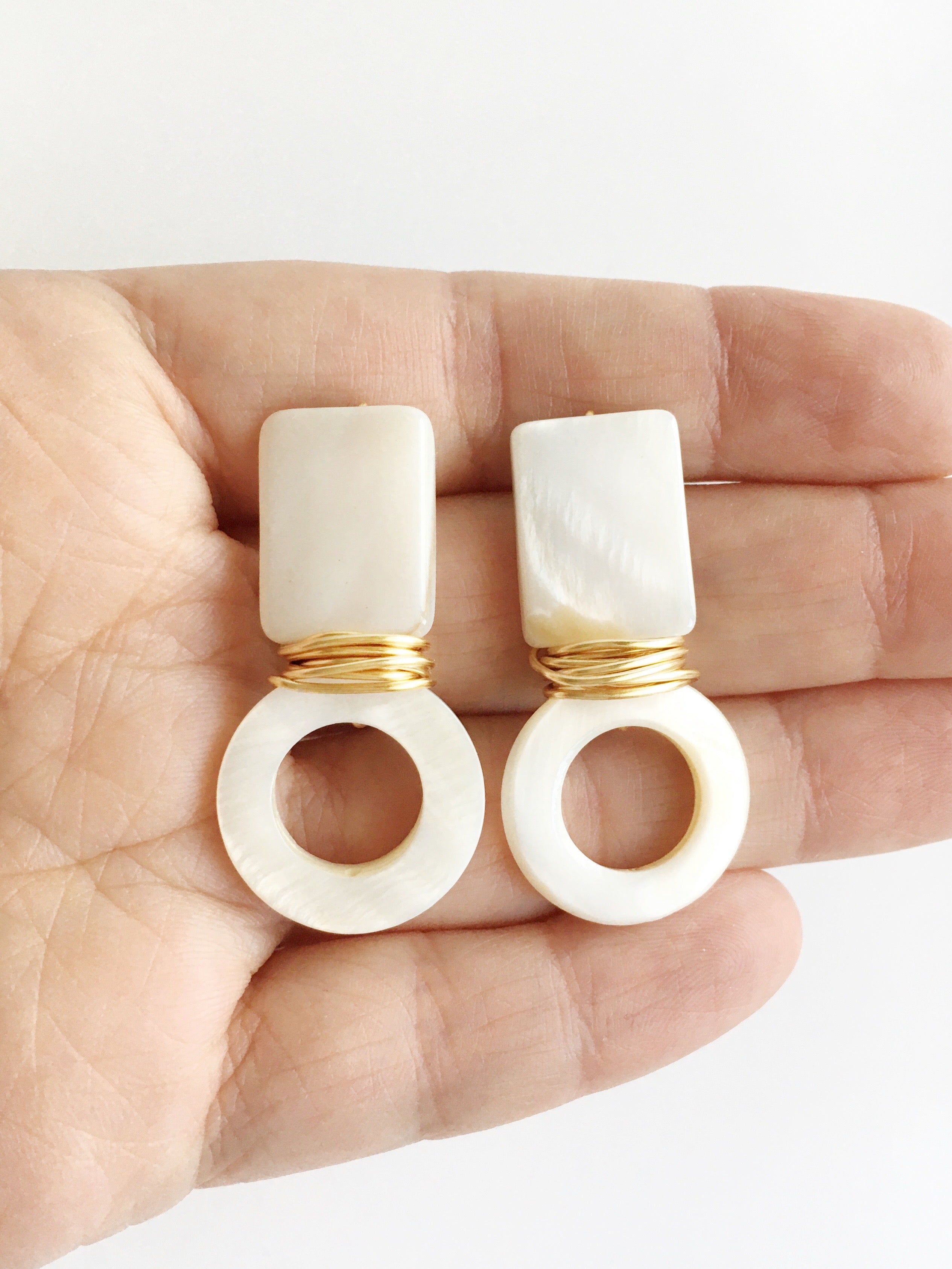 pearl stud earrings