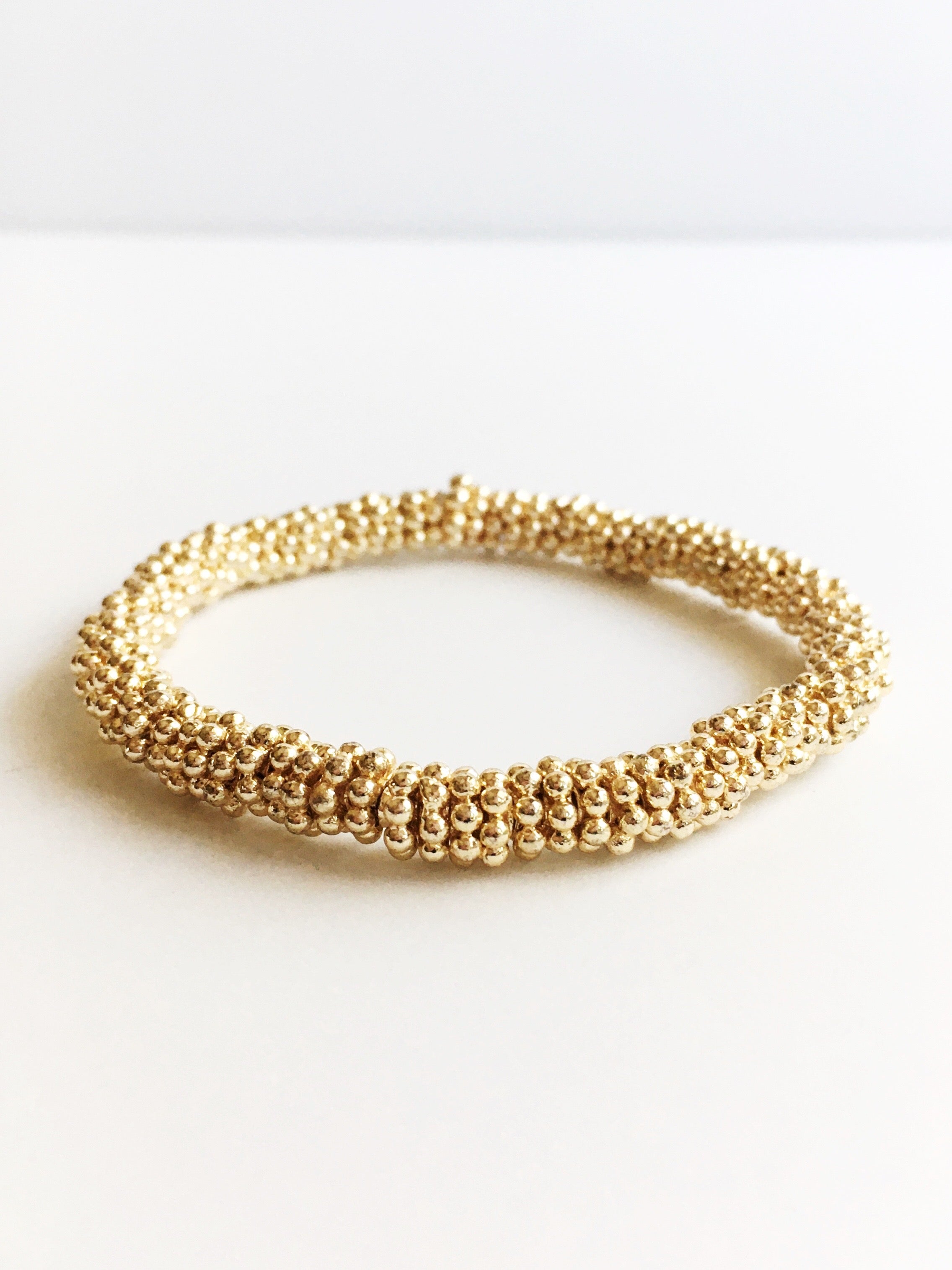 gold bead bracelet