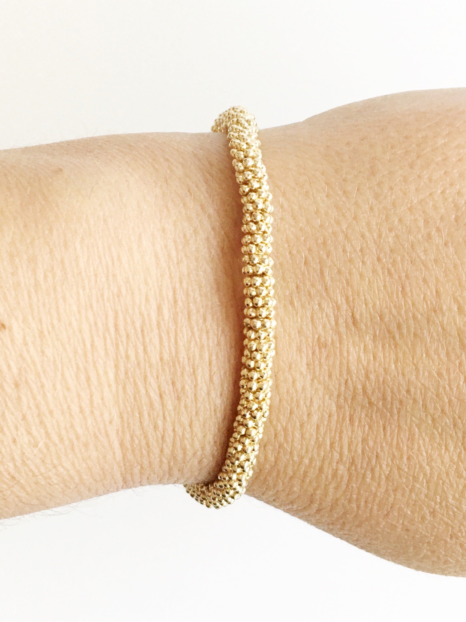gold stacked bracelets