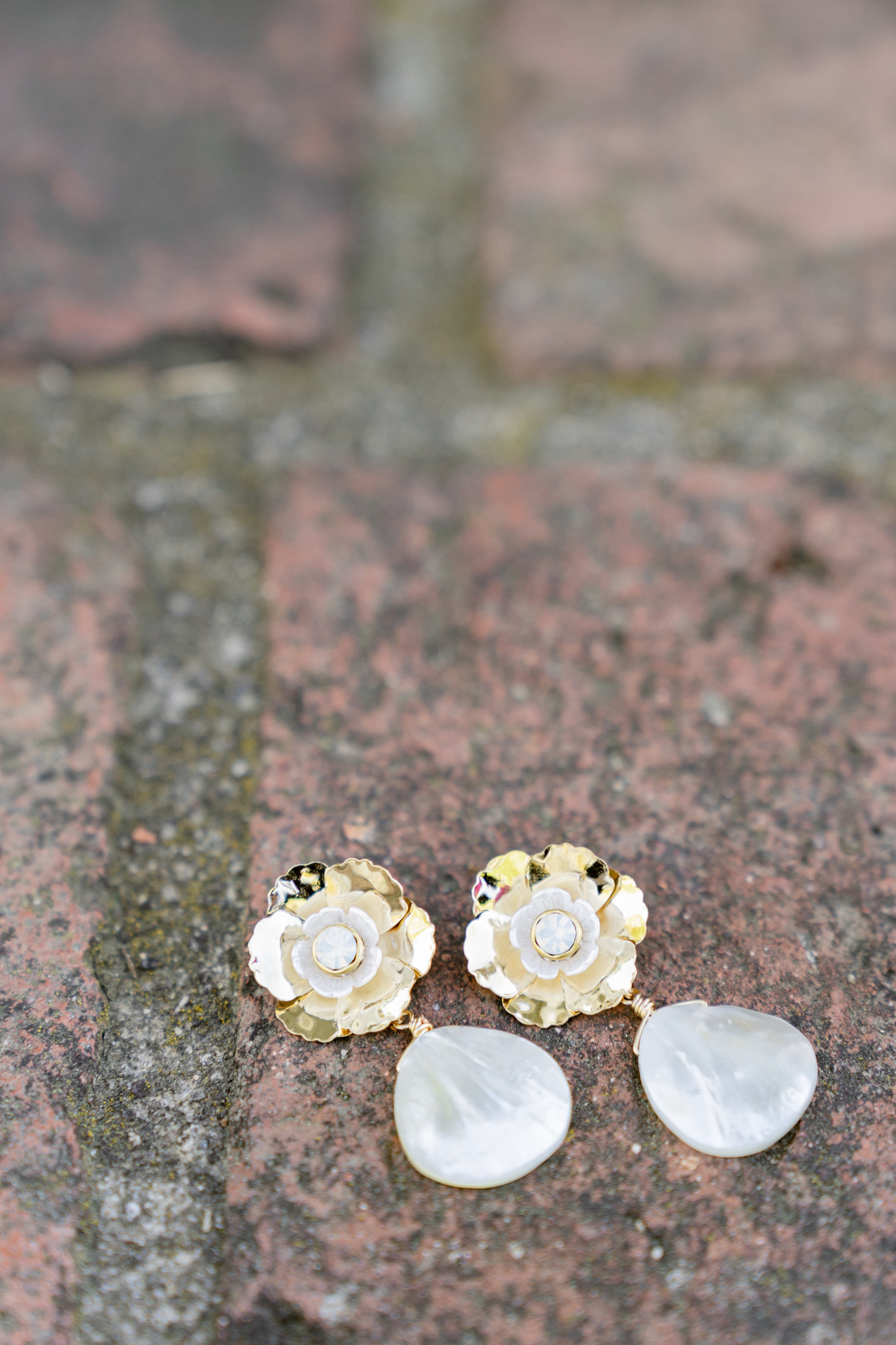 mother of pearl drop earrings