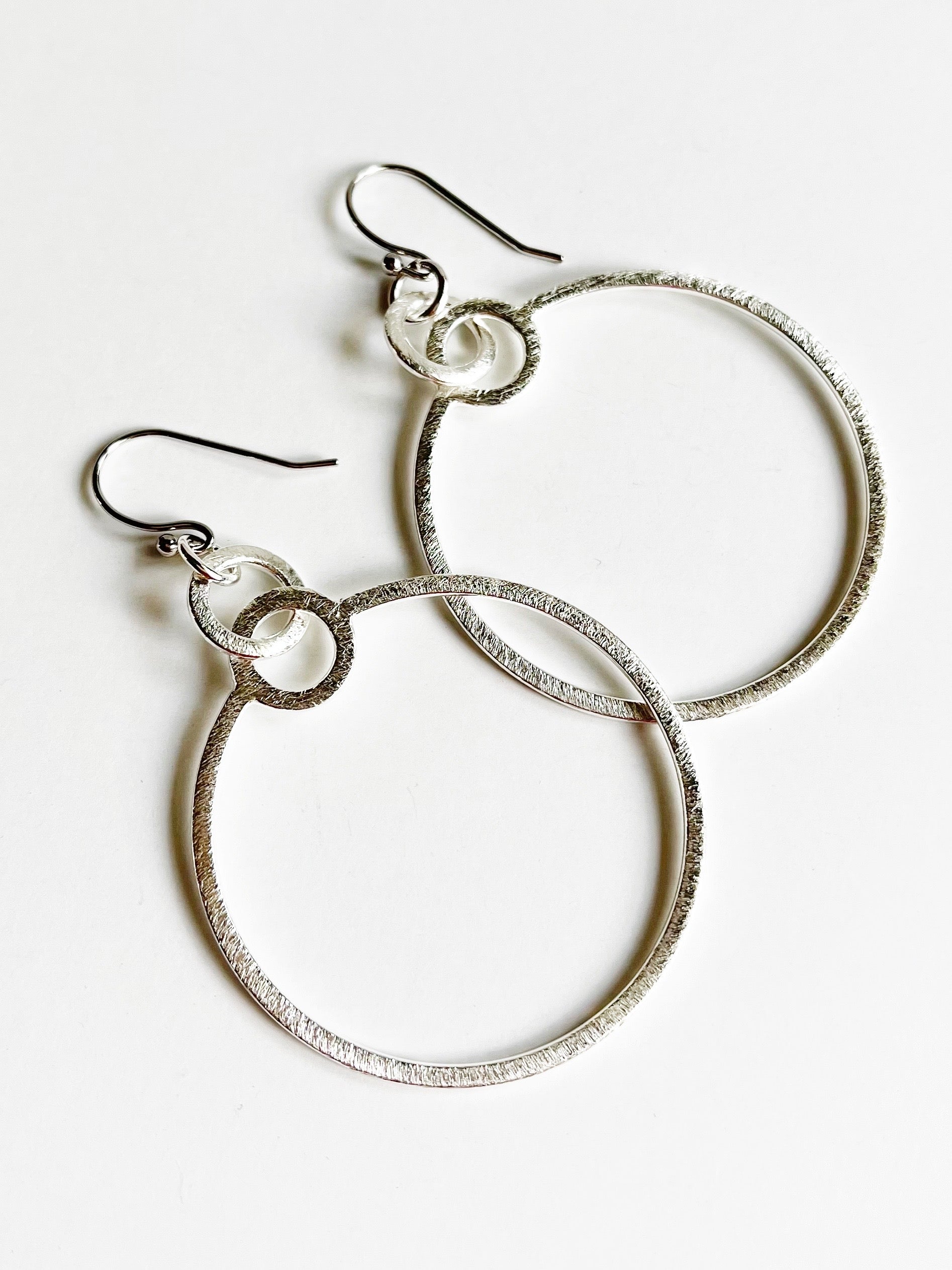 silver hoop earrings