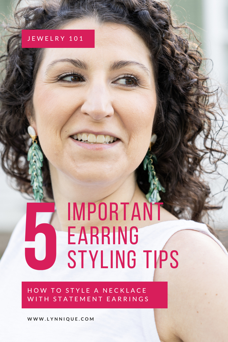 How to wear a necklace with statement earrings
