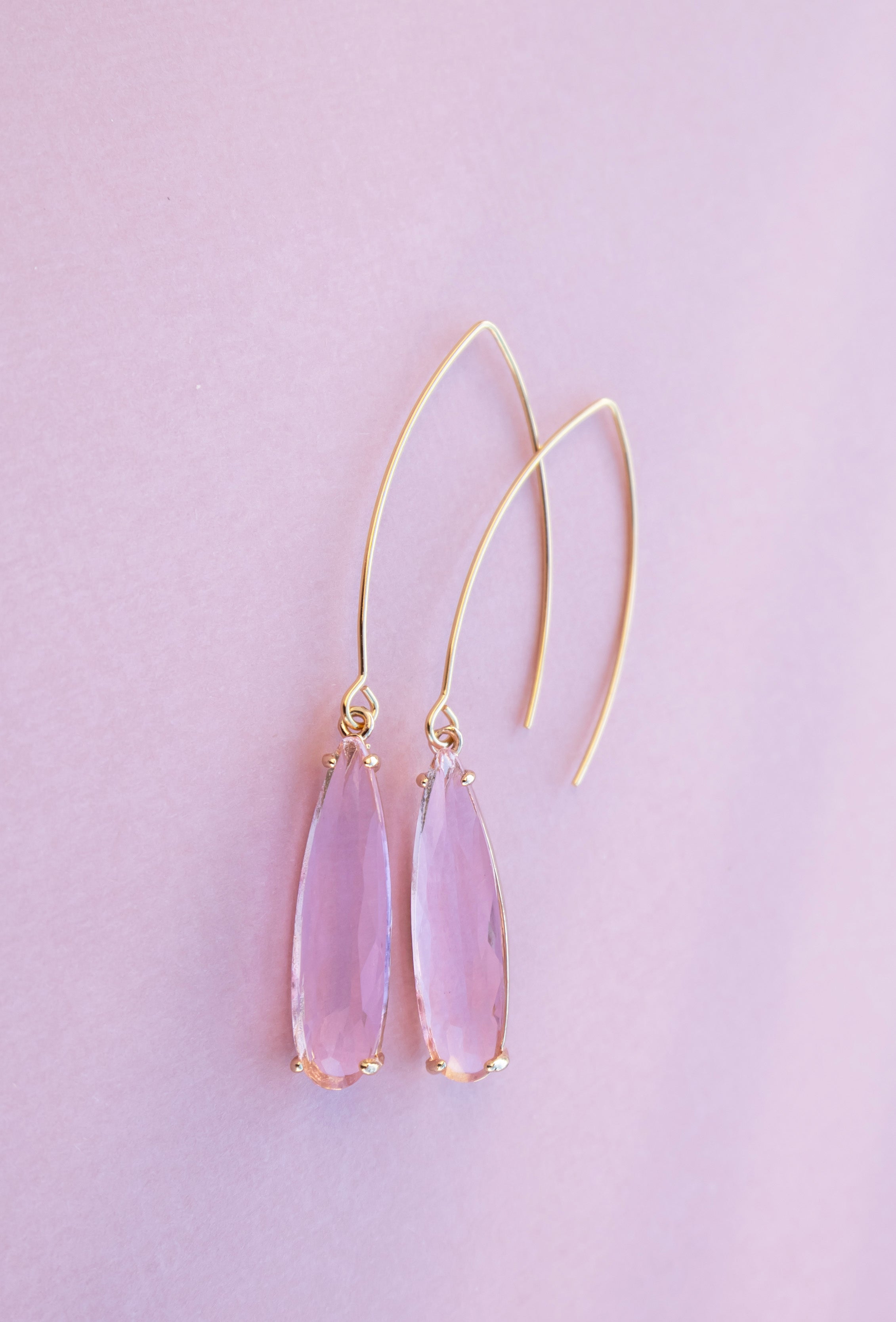 pink teardrop  earrings