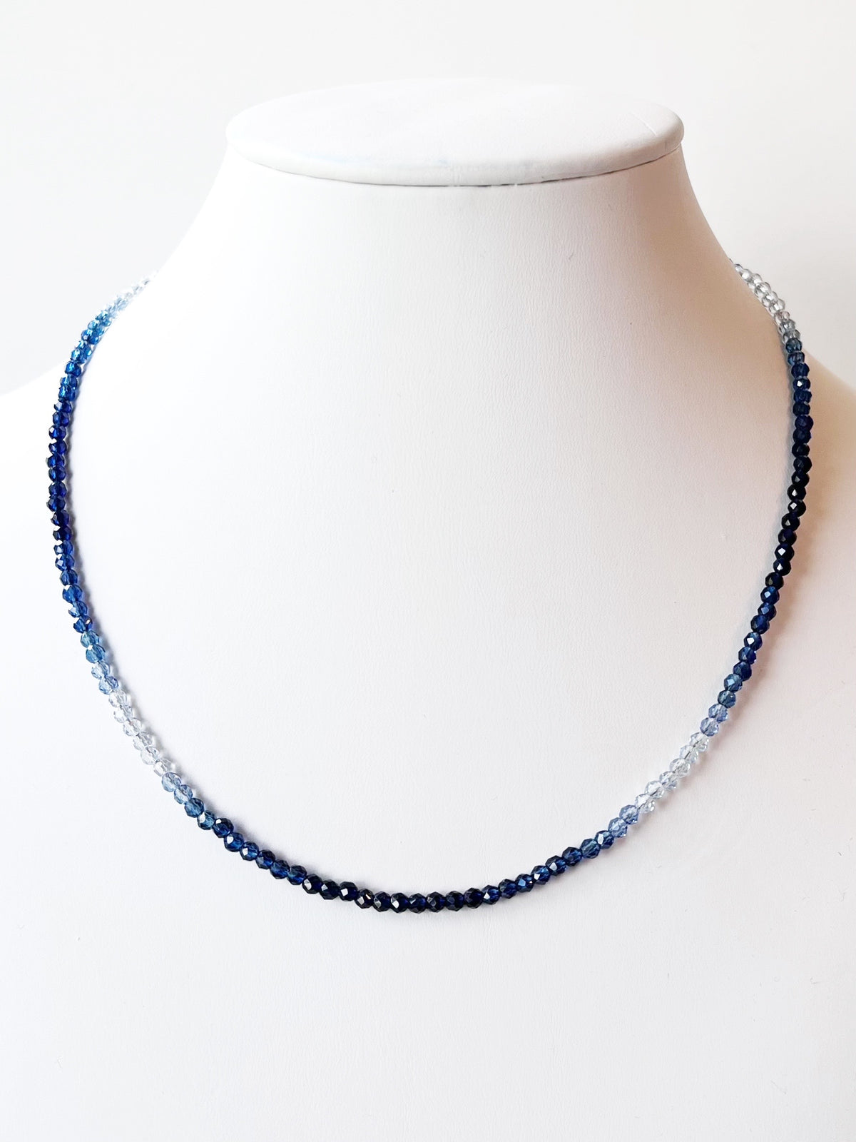 Blue Ombre Beaded Necklace