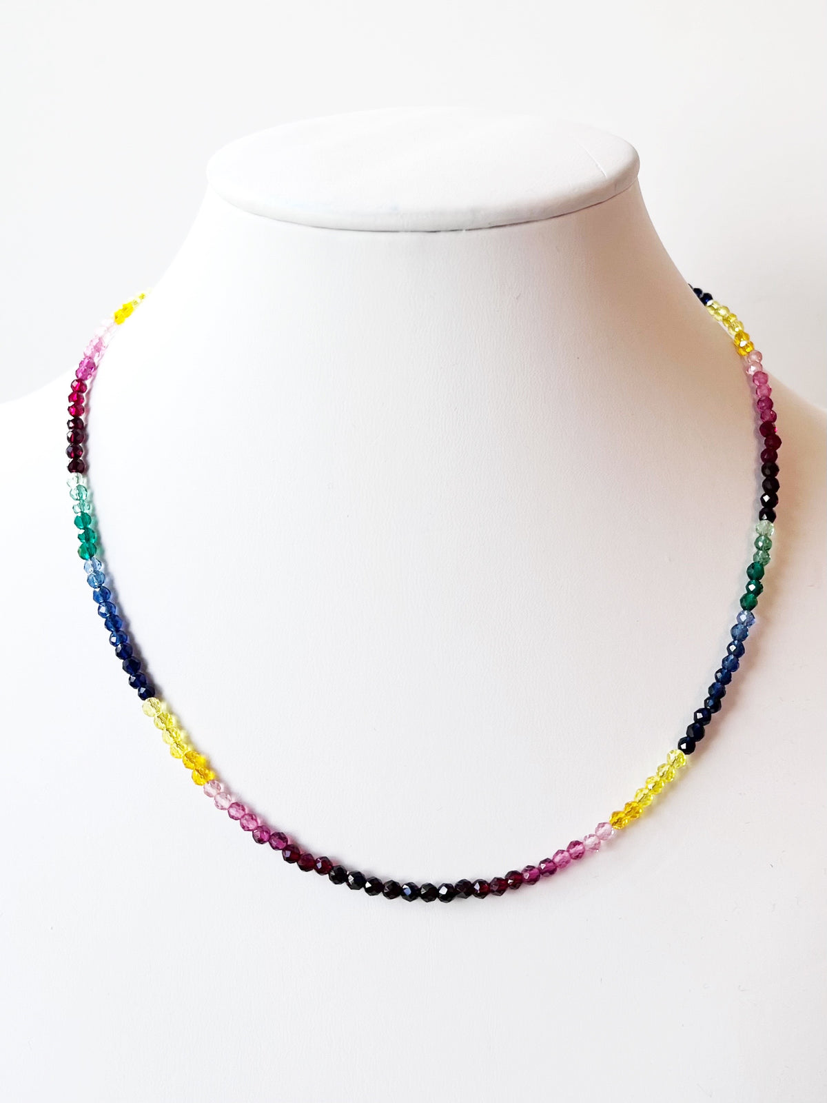Rainbow Ombre Beaded Necklace