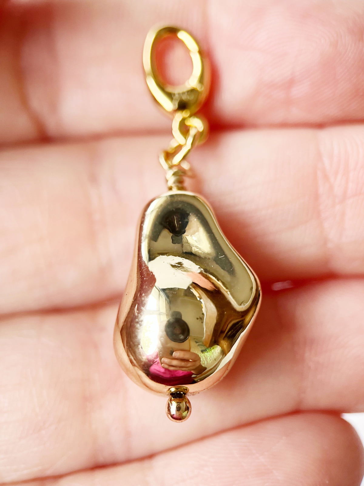 Gold Baroque Pearl Charm