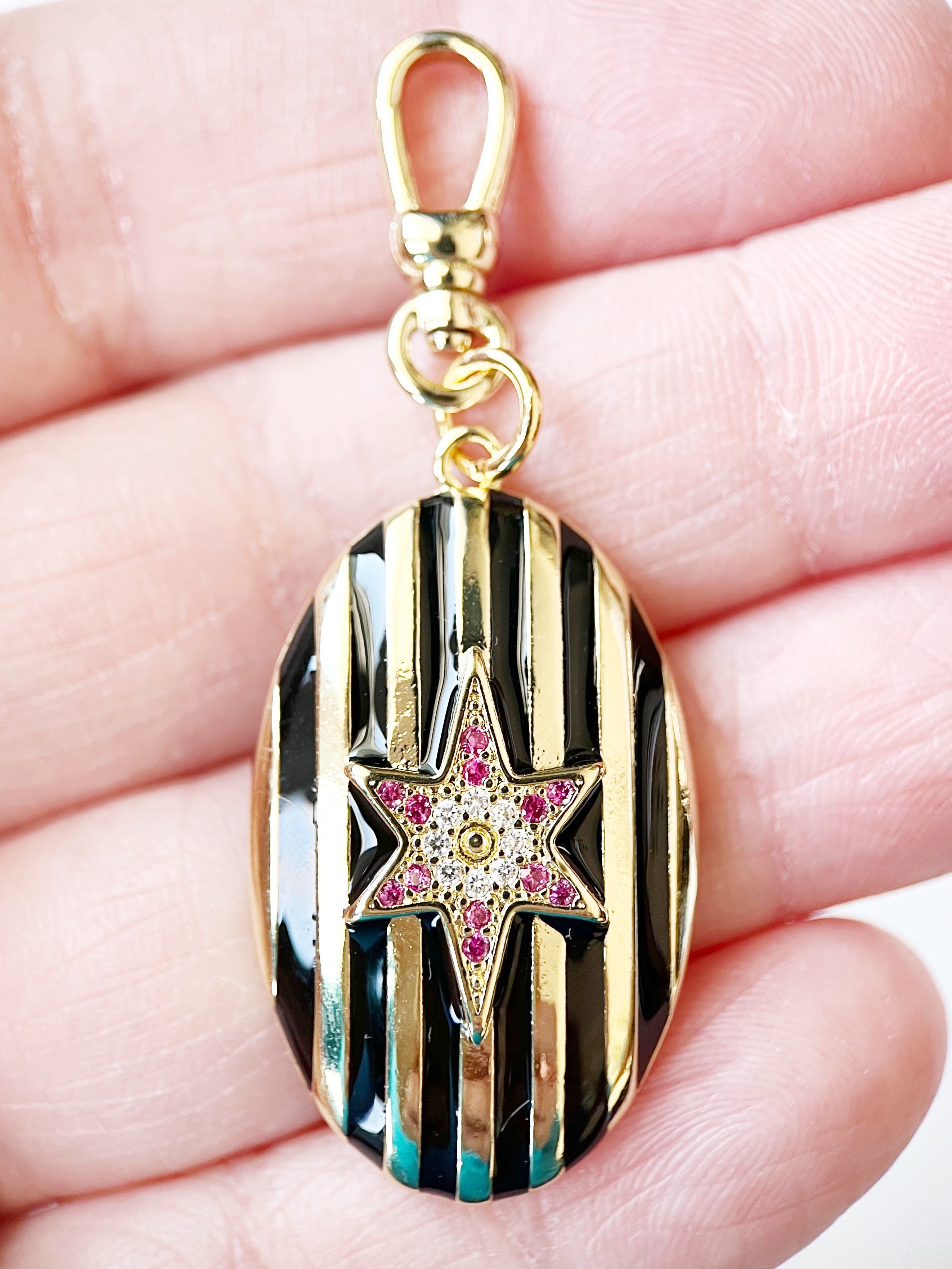 Black Shield Charm