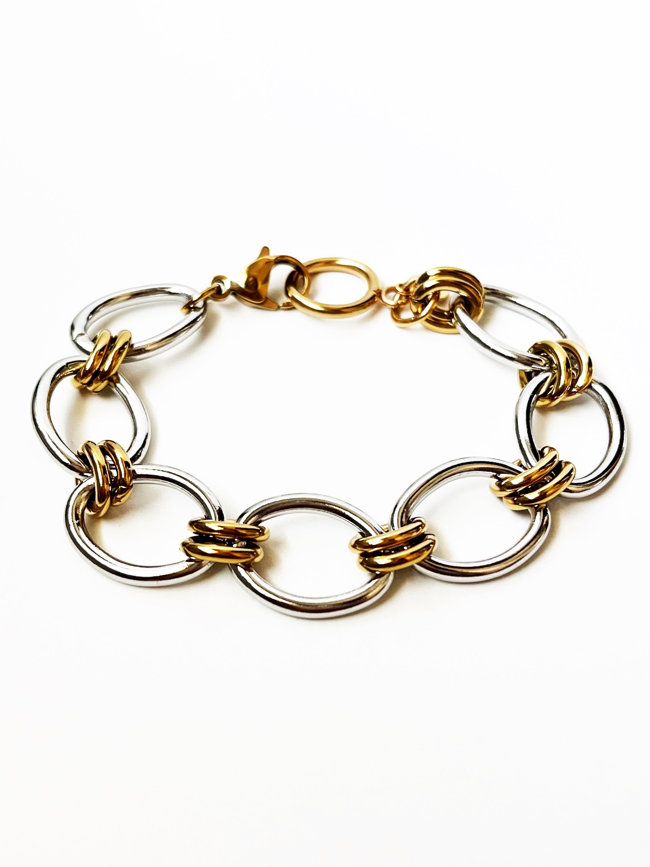 Chunky Mixed Metal Chain Bracelet