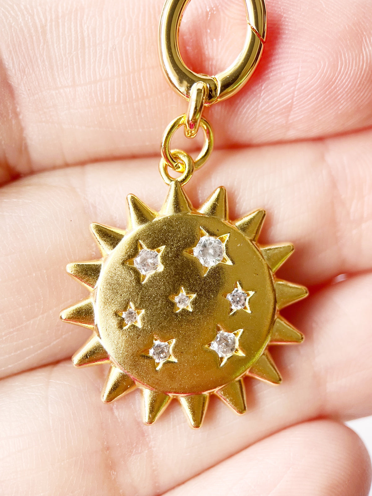 Crystal Gold Sun Pendant