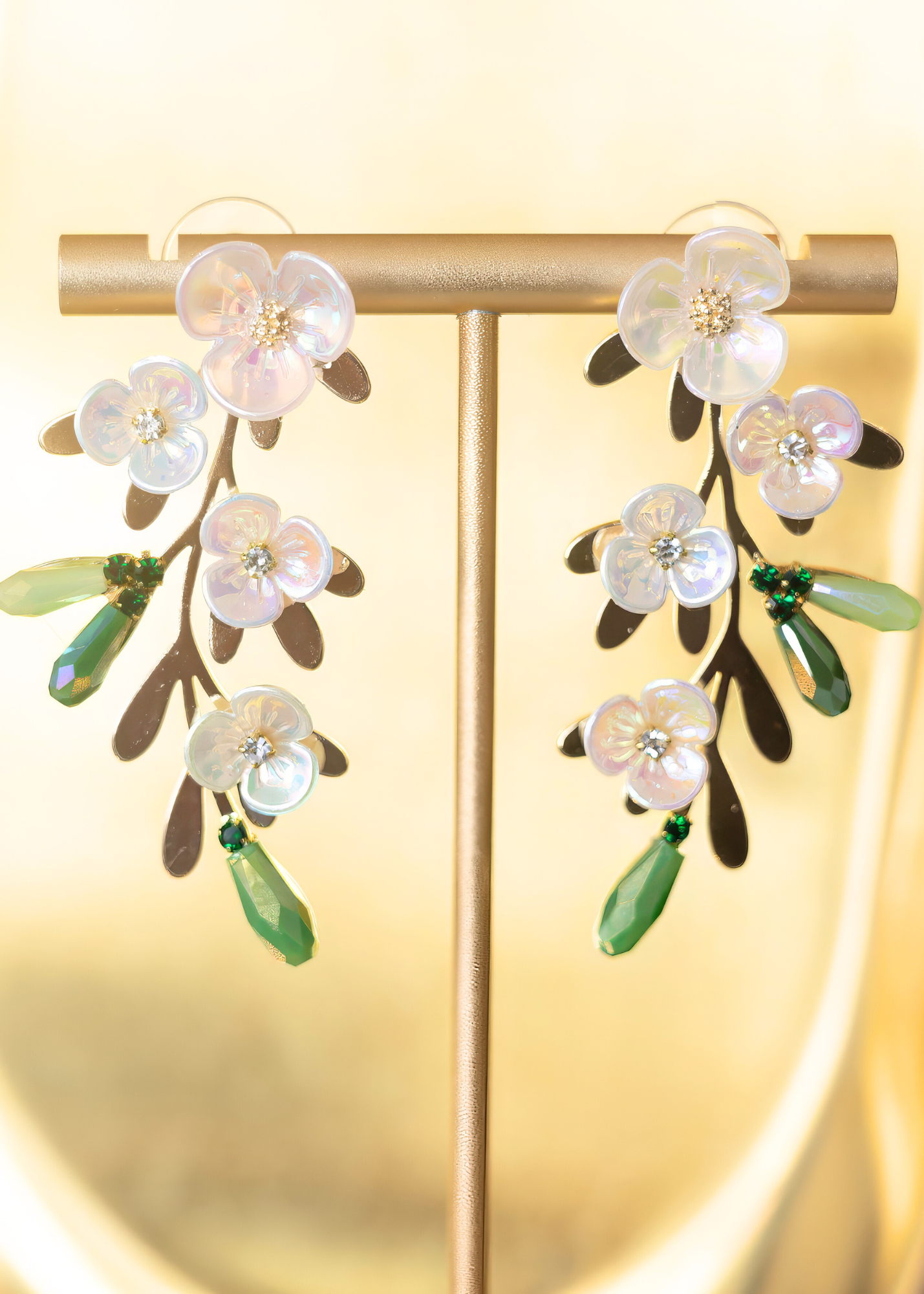 flower drop earrings