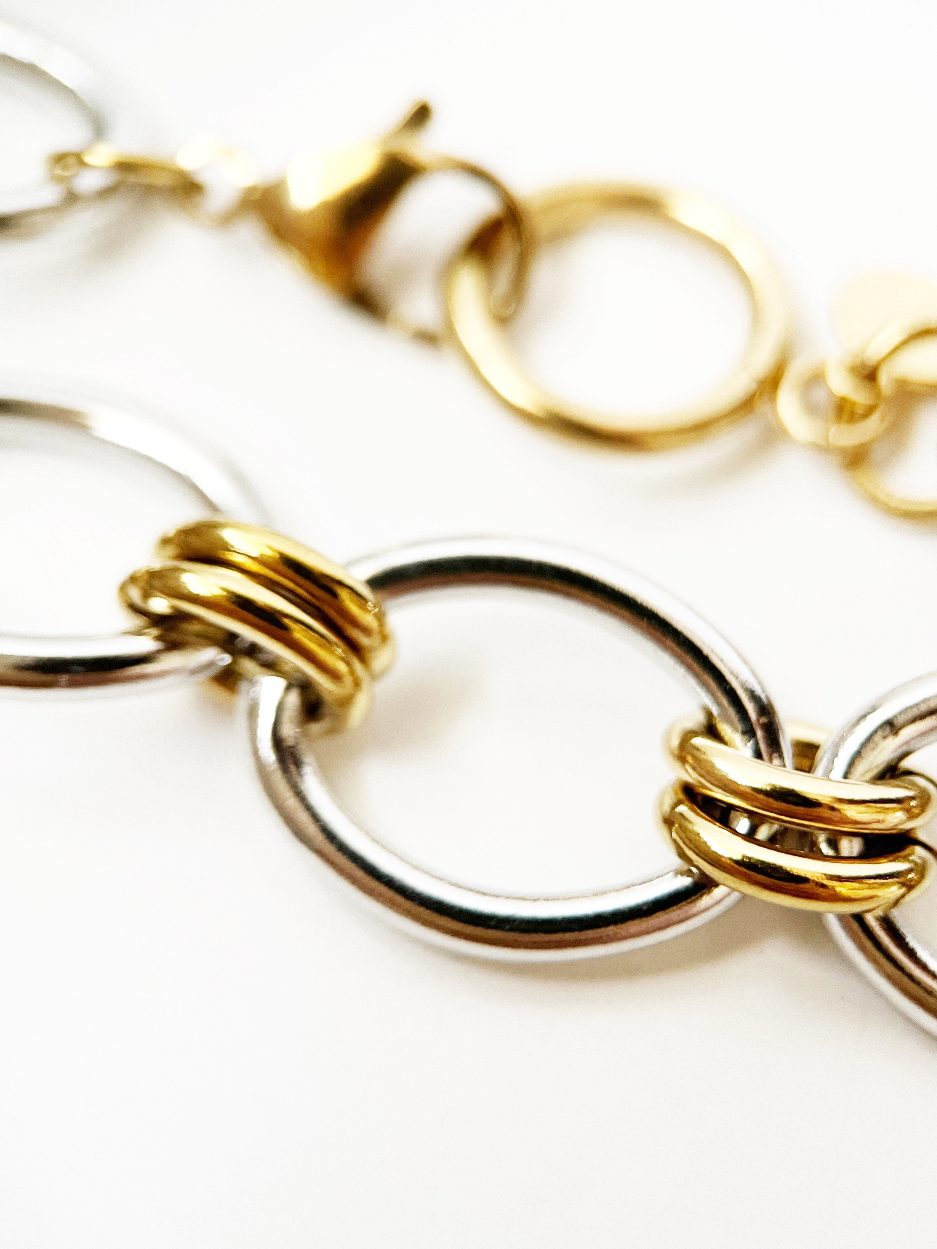 Chunky Mixed Metal Chain Bracelet