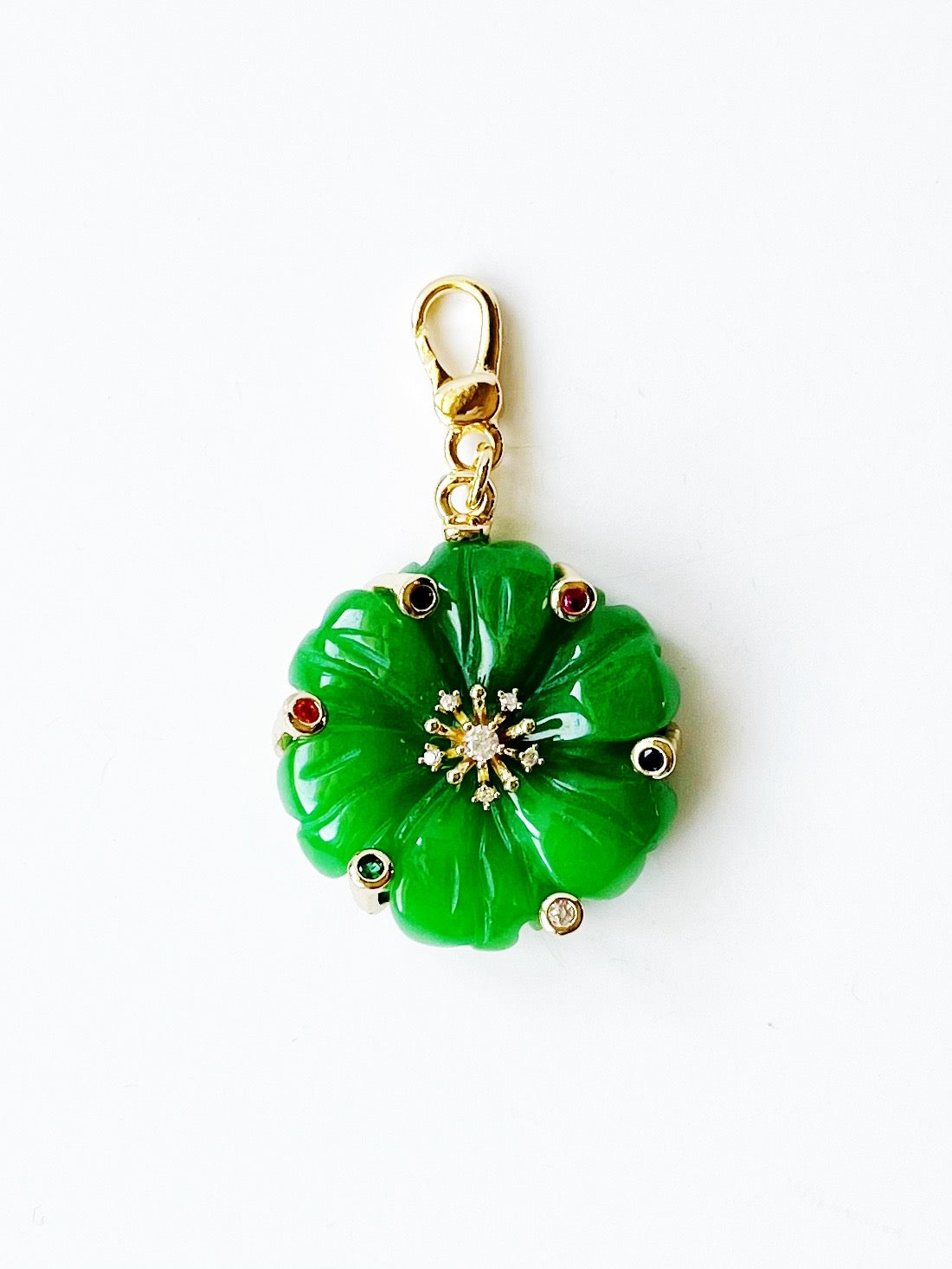 green flower charm