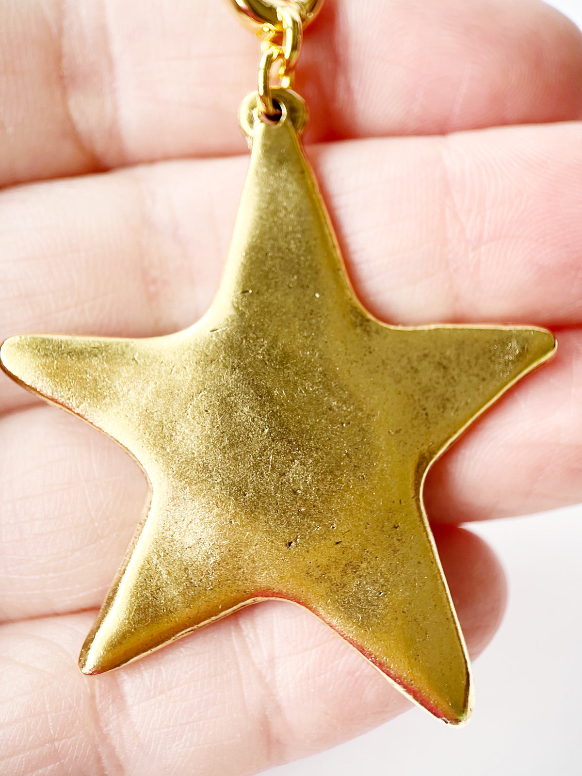Large Gold Hammered Star