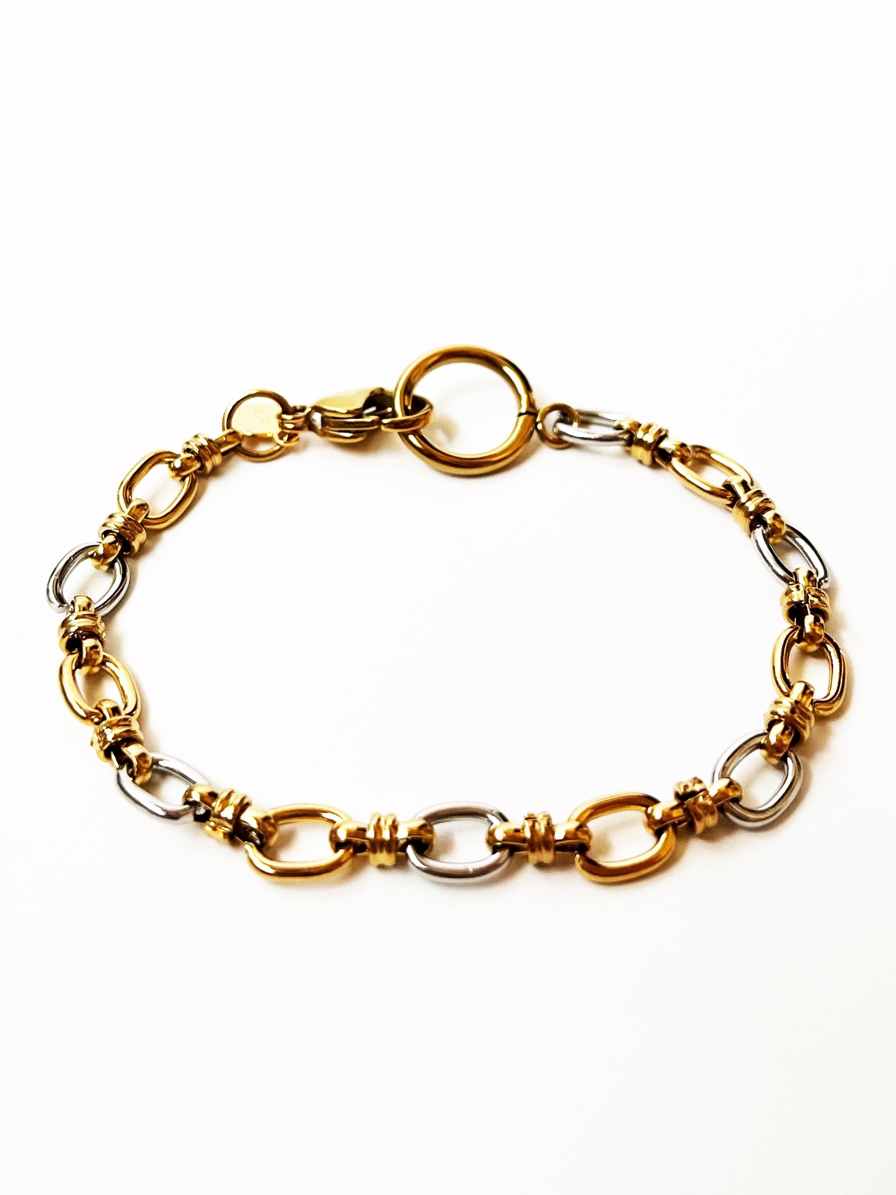 mixed metal chain bracelet