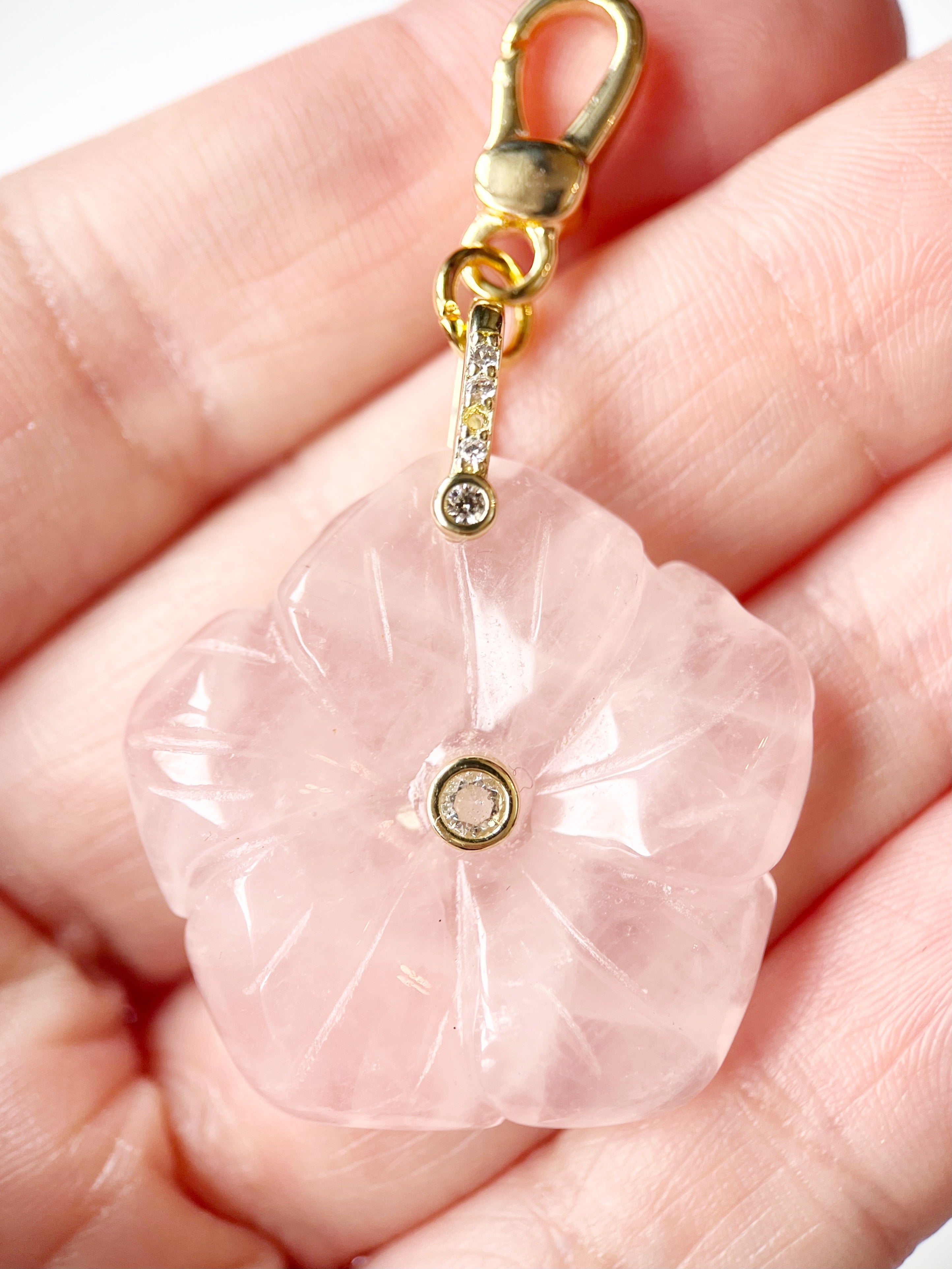 pink flower charm