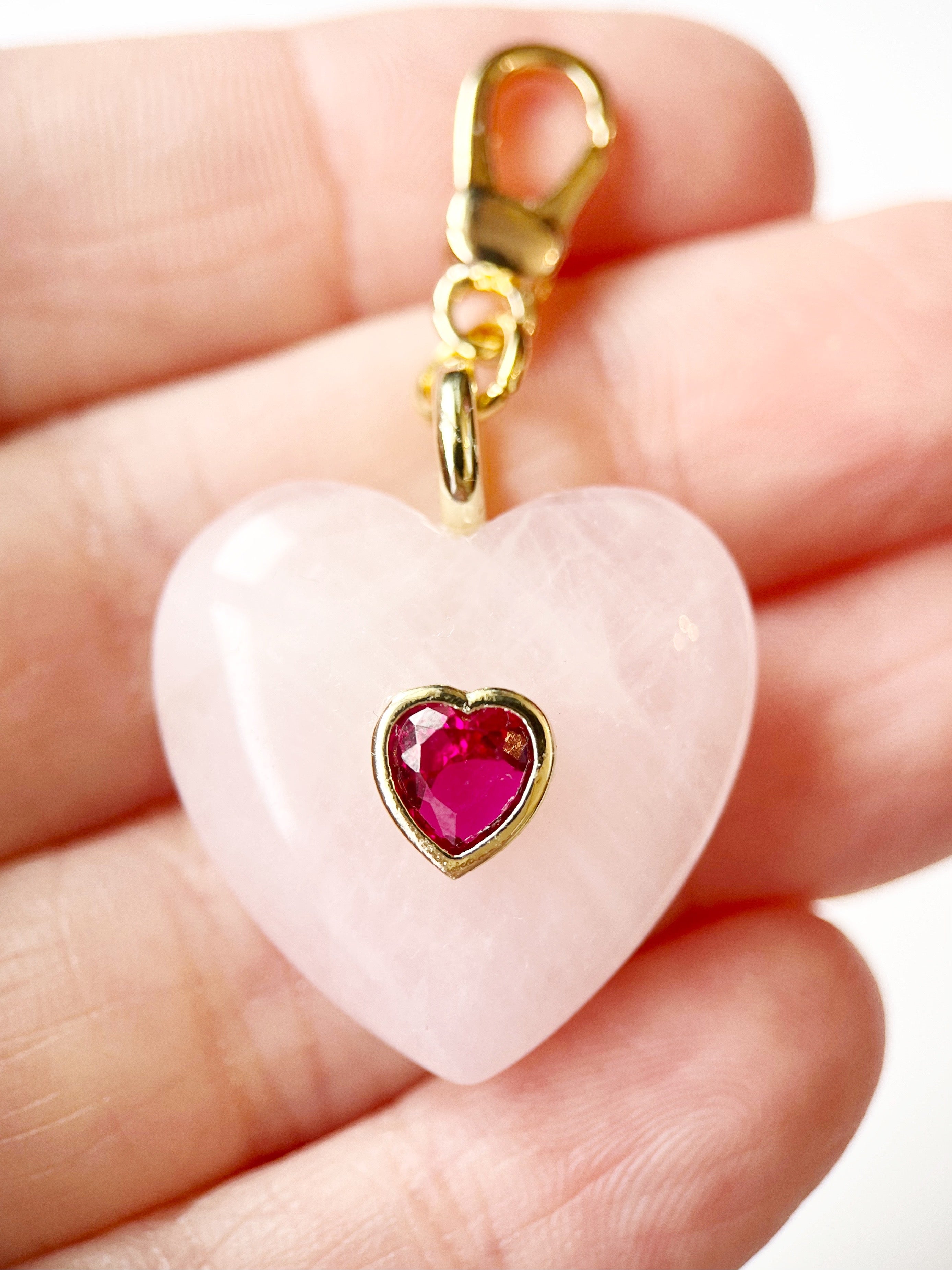 pink heart charm