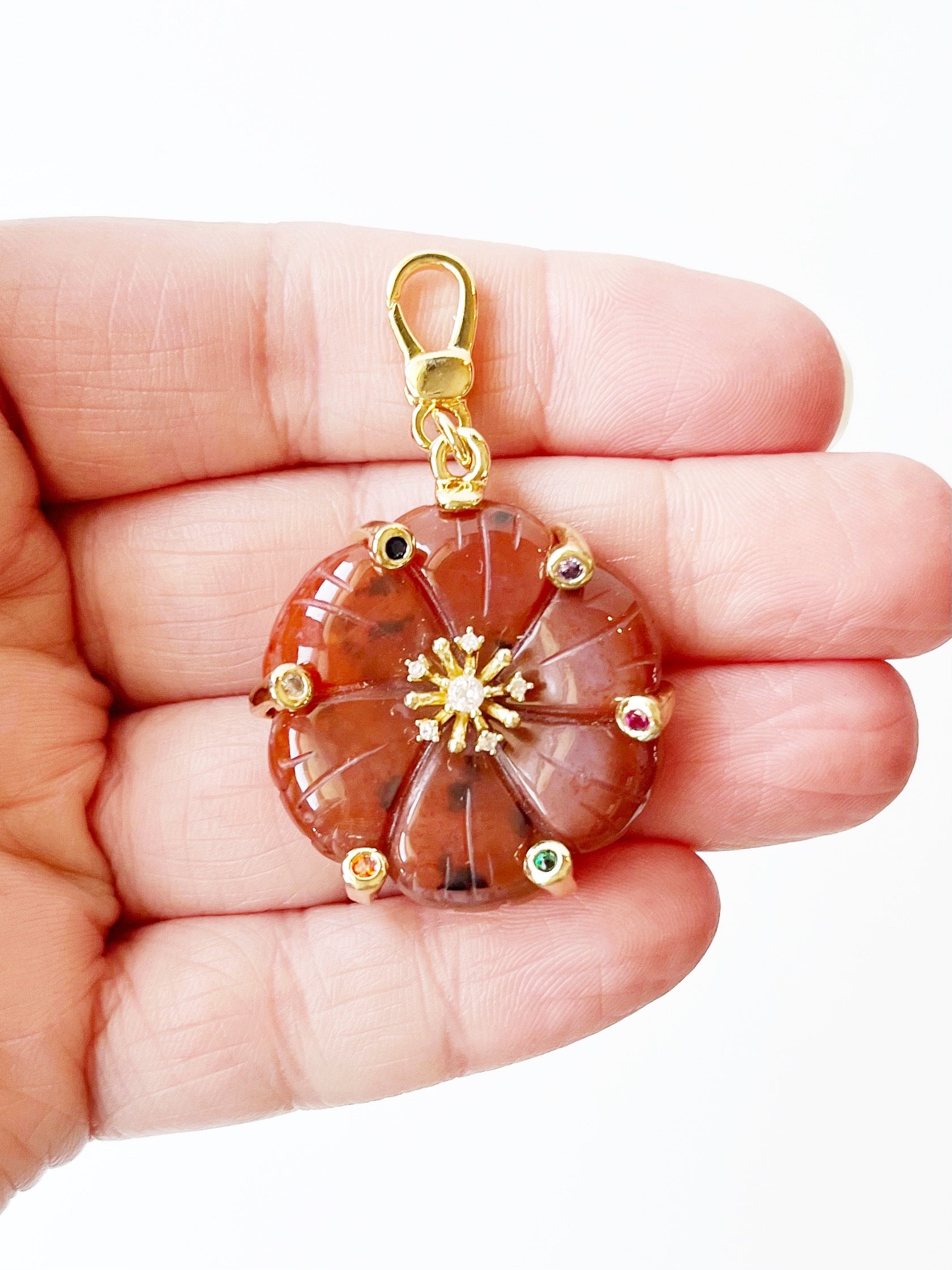 red agate pendant