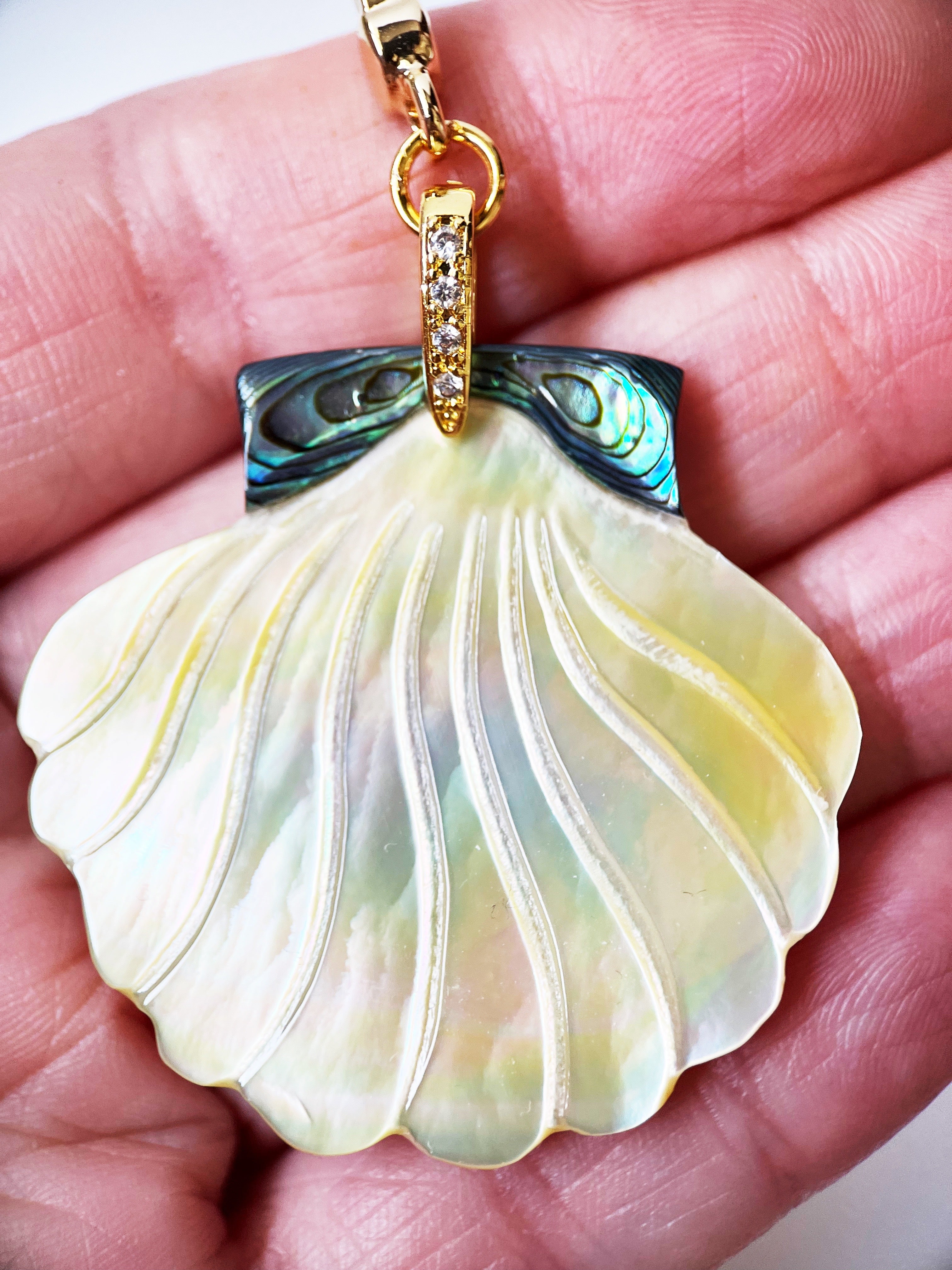 Gold Chain with Shell Pendant