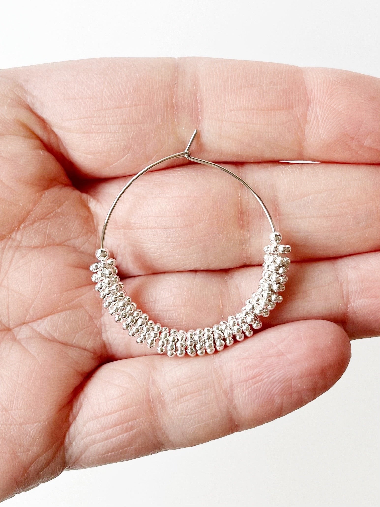 silver minimalist earrings