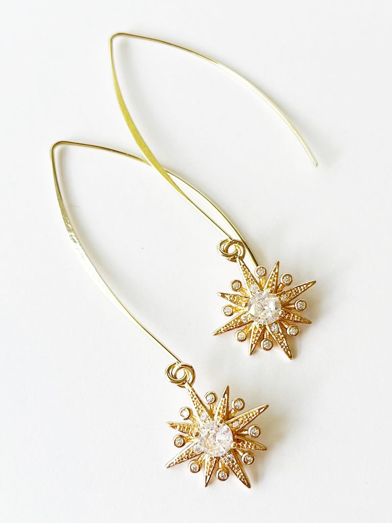 star pendant earrings