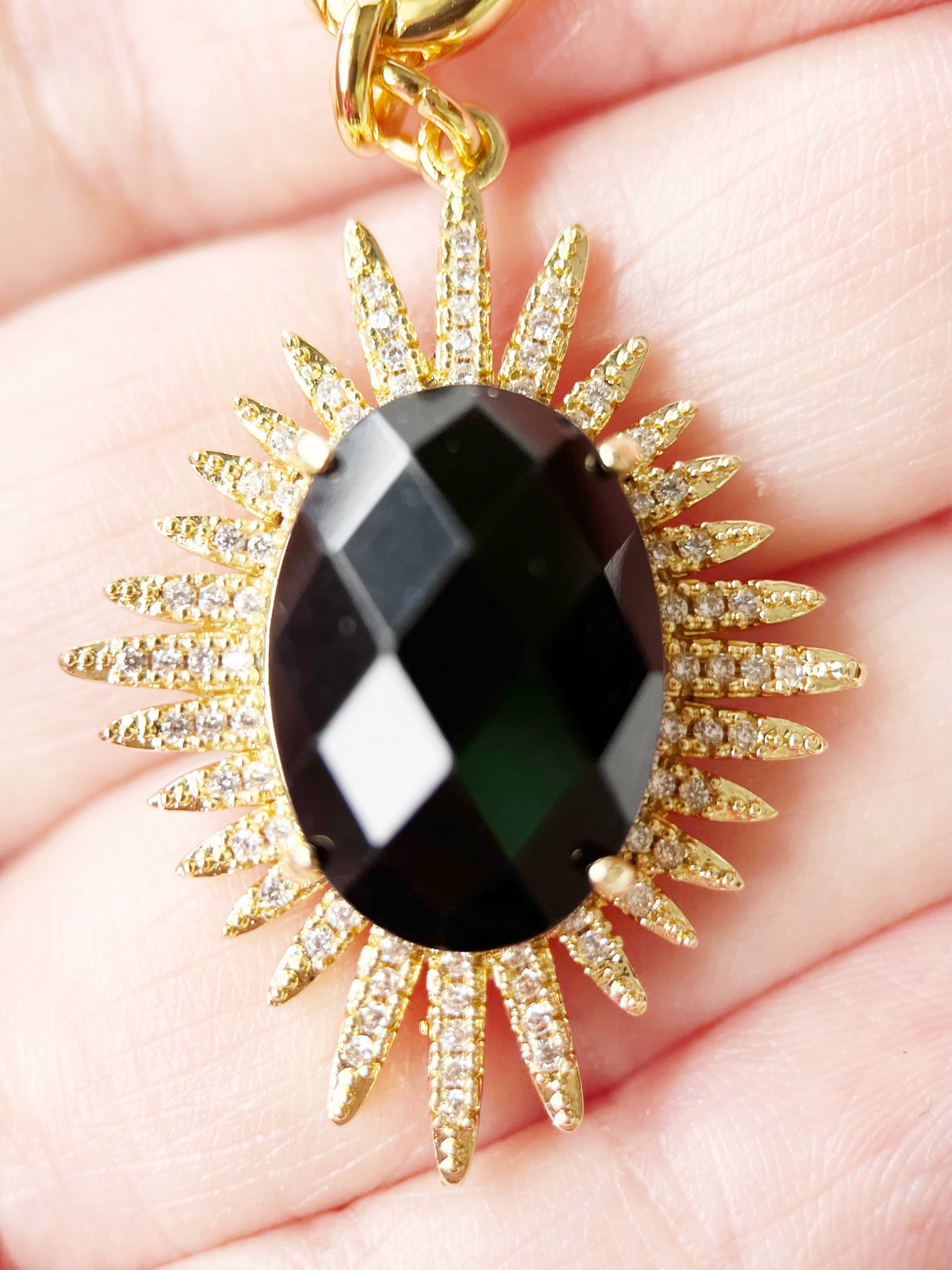 Black Obsidian Sun Pendant