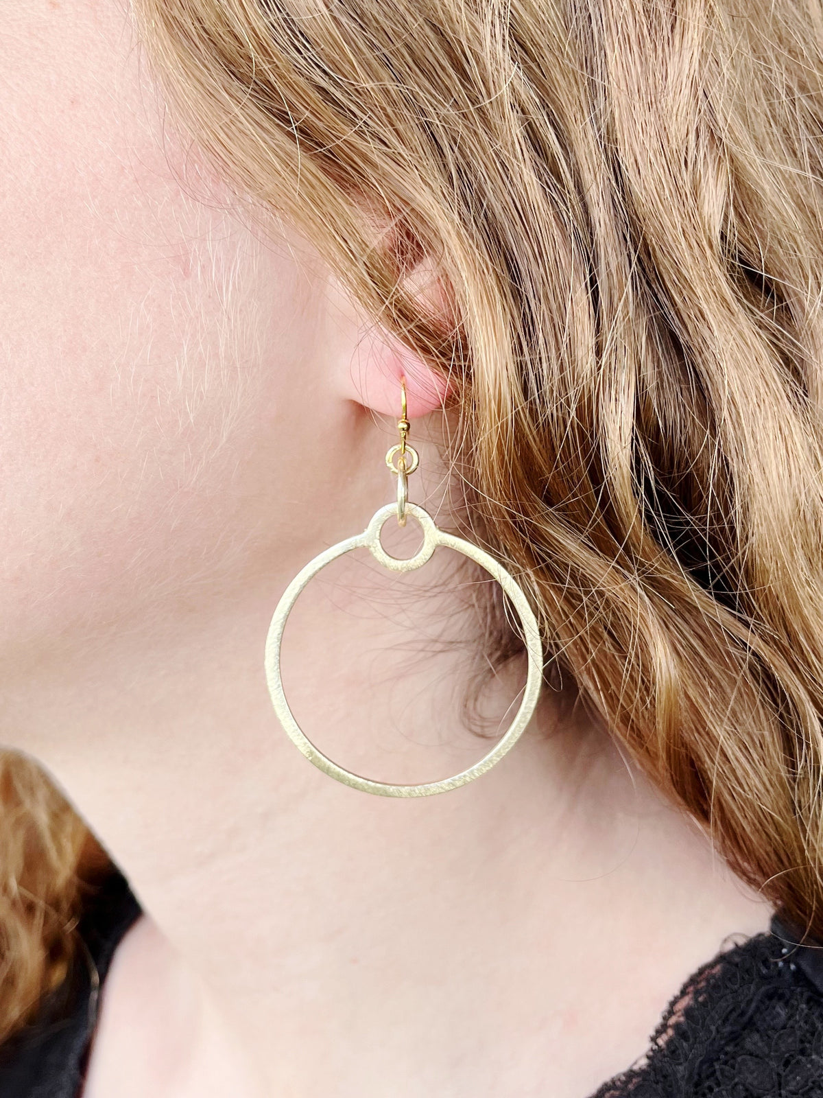 thick gold hoop earrings
