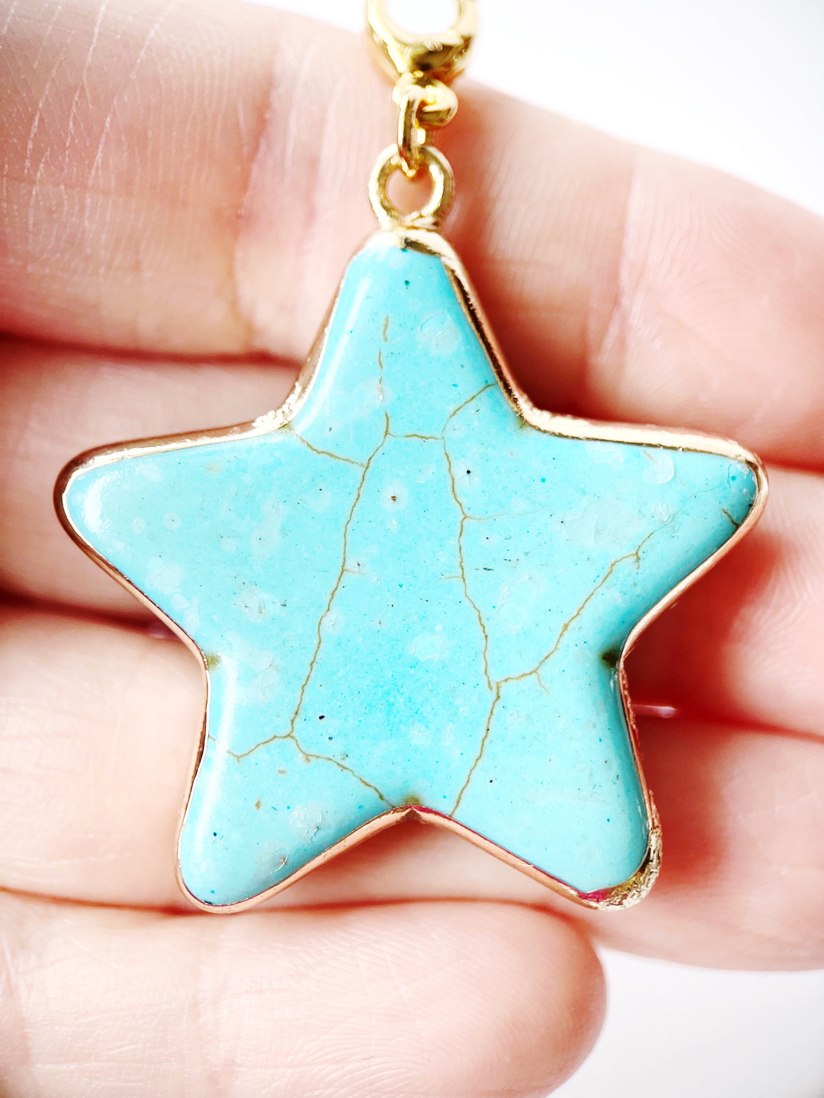 Turquoise Howlite Star Charm