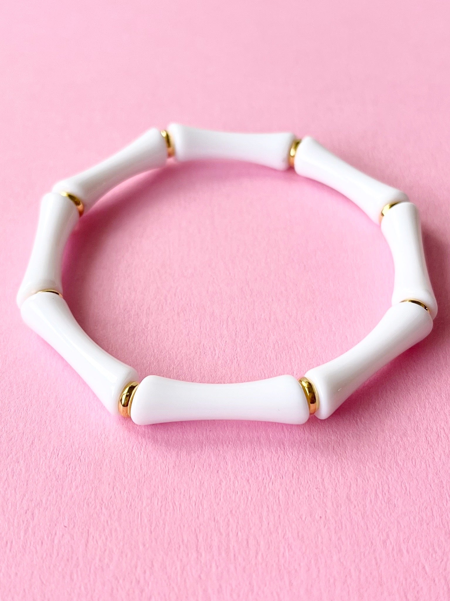 white acrylic bangle bracelet