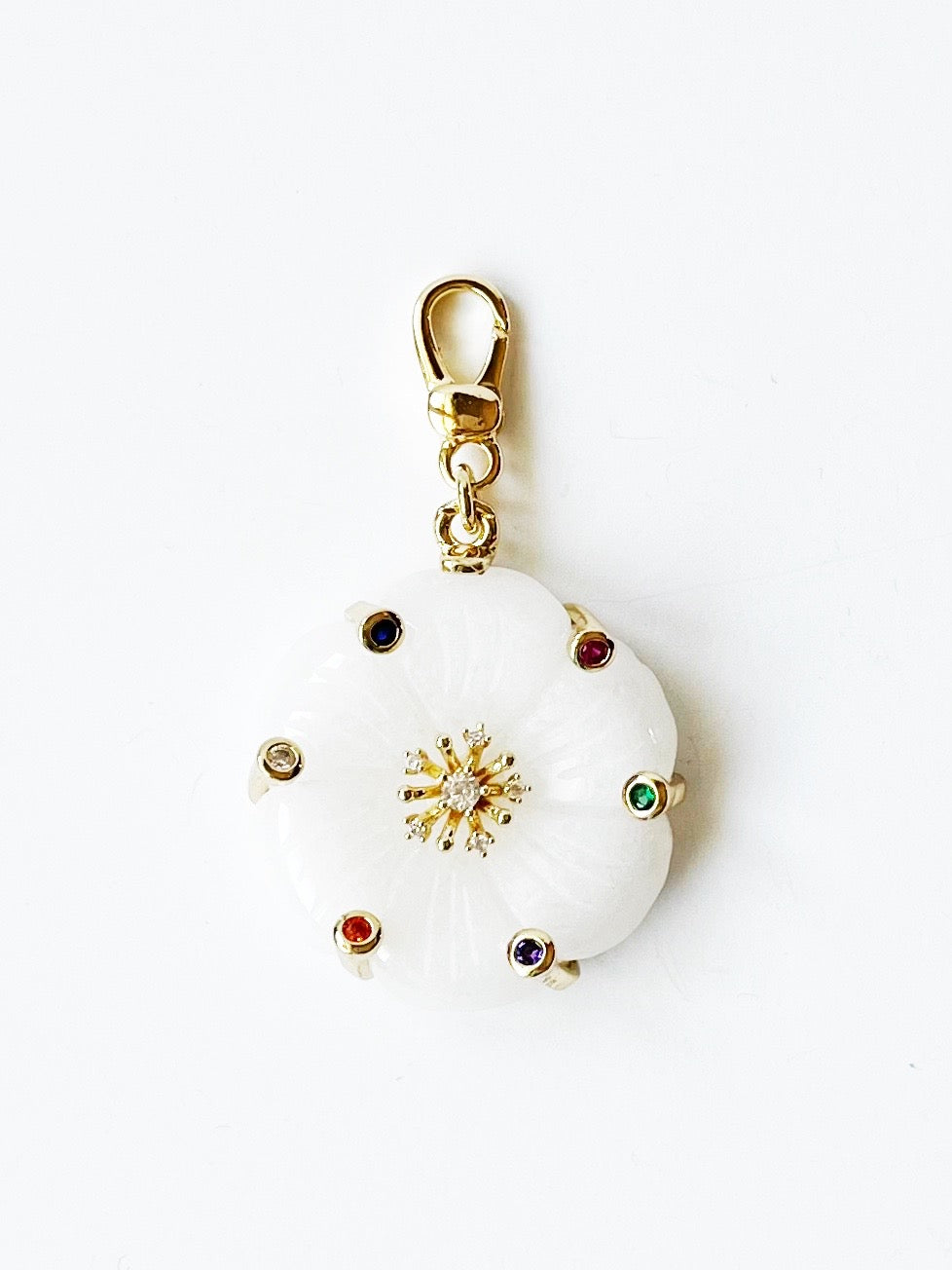white flower charm