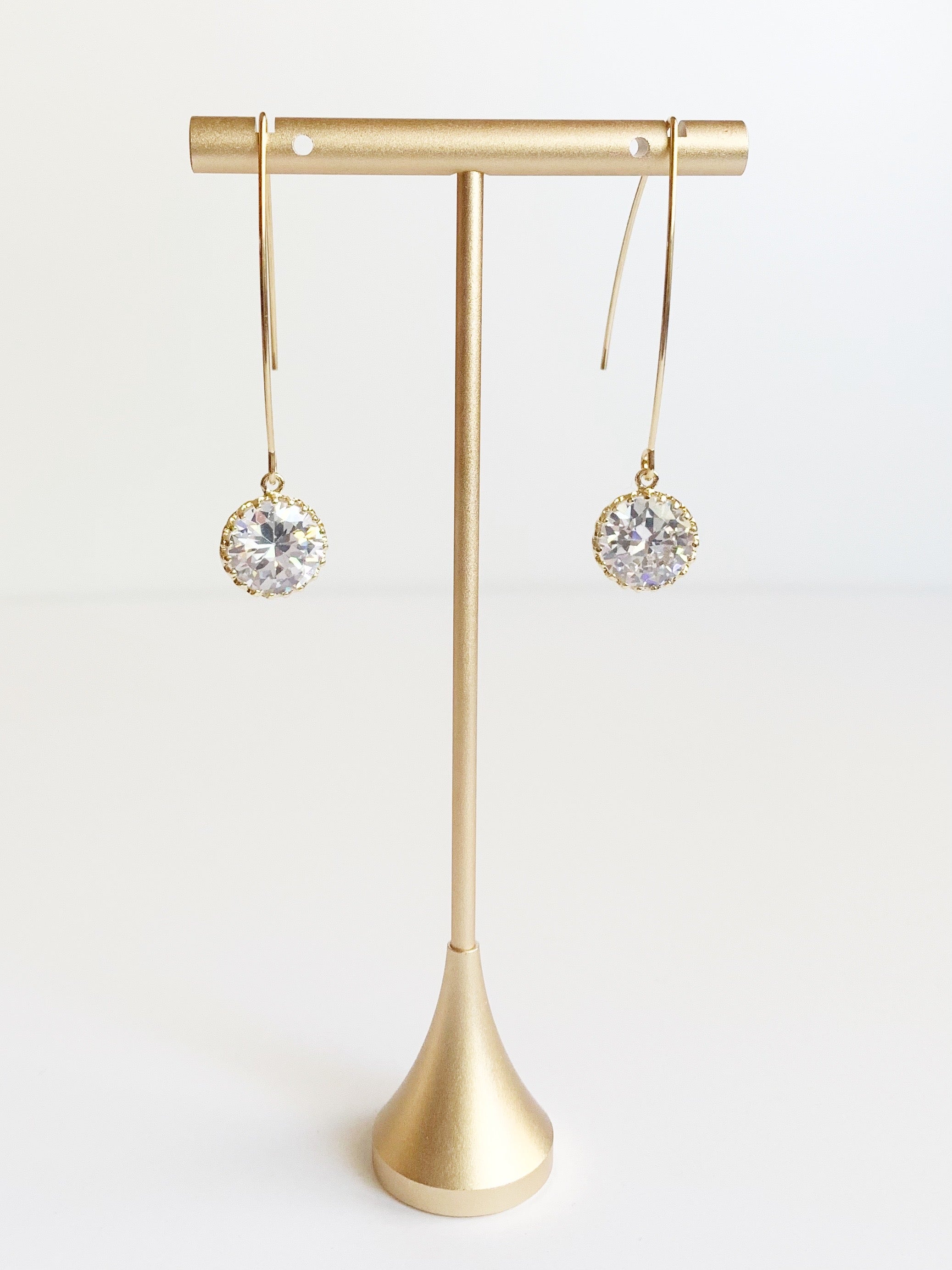 Crystal on sale threader earrings