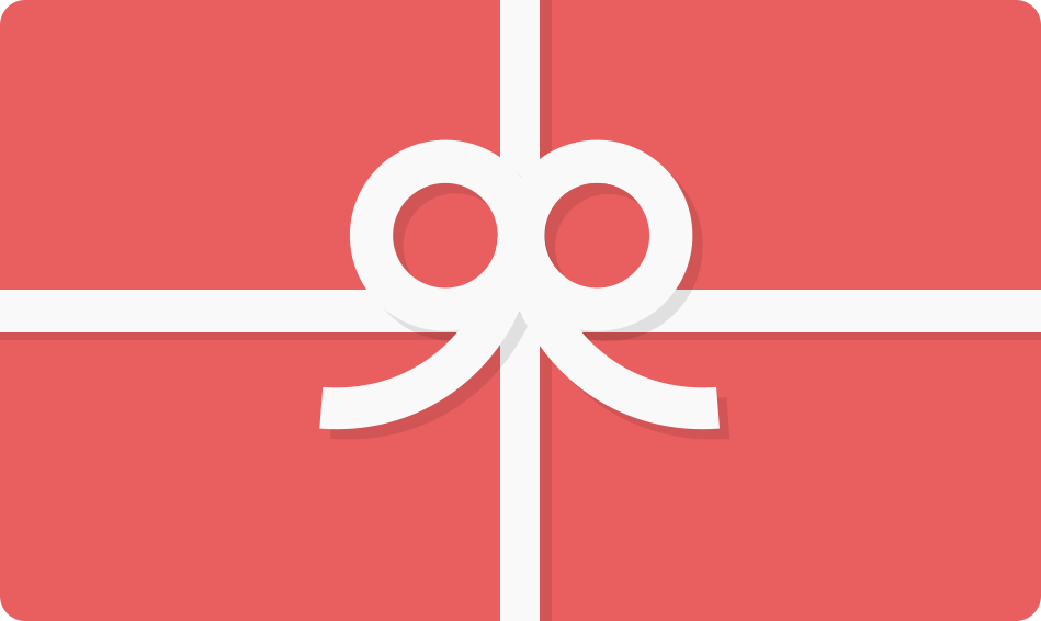 Red Gift Card with White Bow