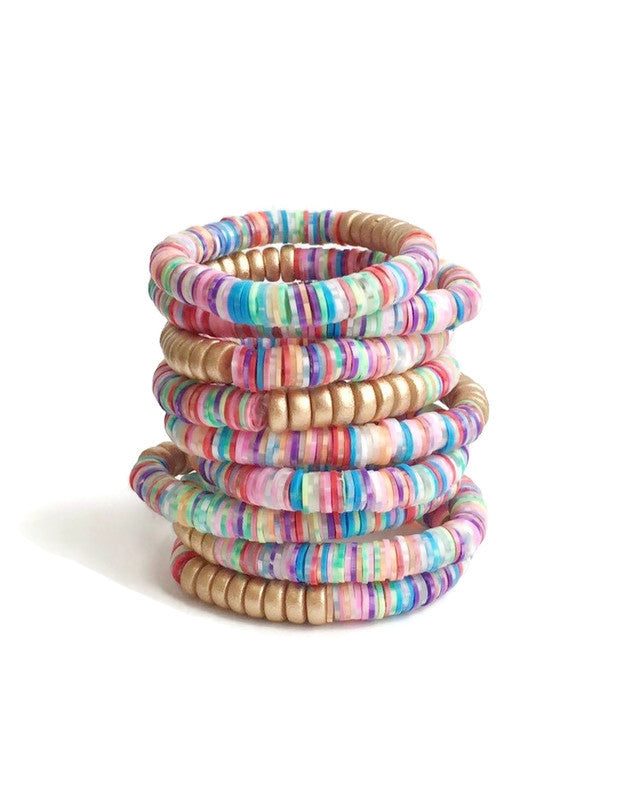 tie dye stacking bracelets